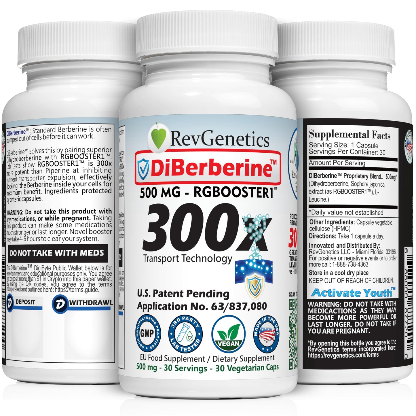 REVGENETICS DiBerberine Proprietary Blend 30 Capsules