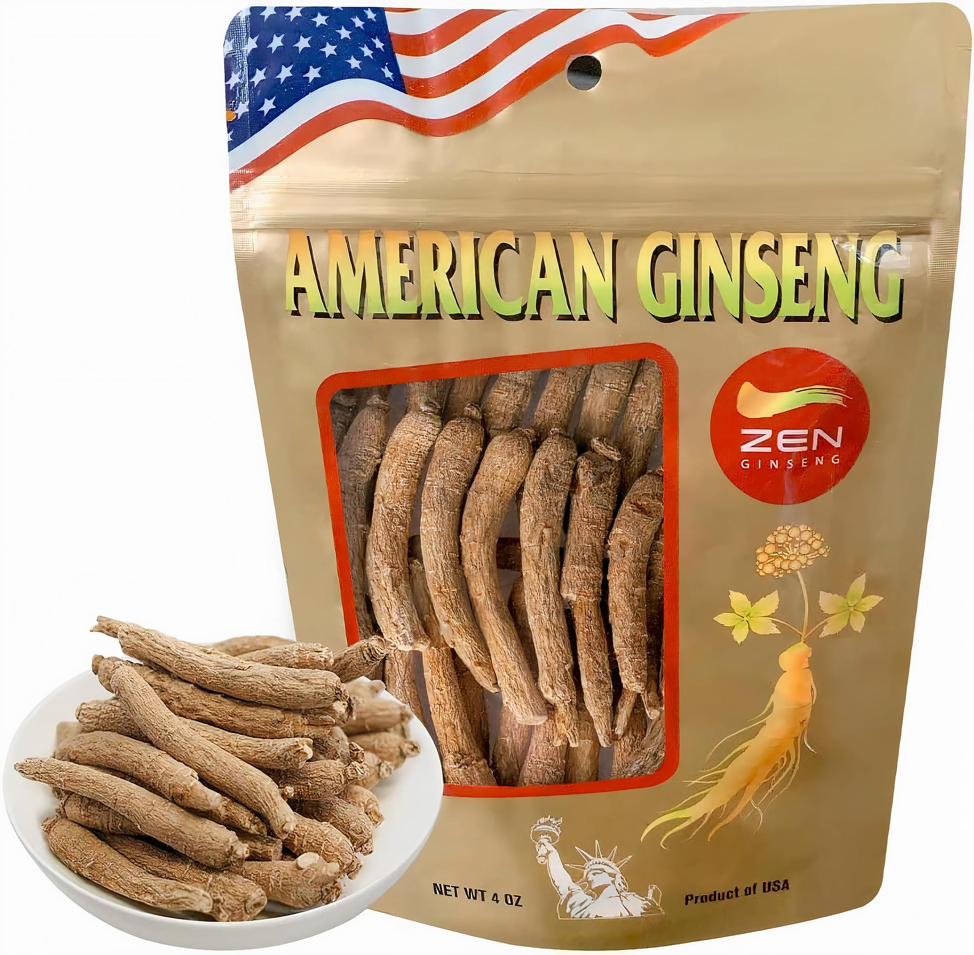 Zen Ginseng American Wisconsin Ginseng Powder 4 oz