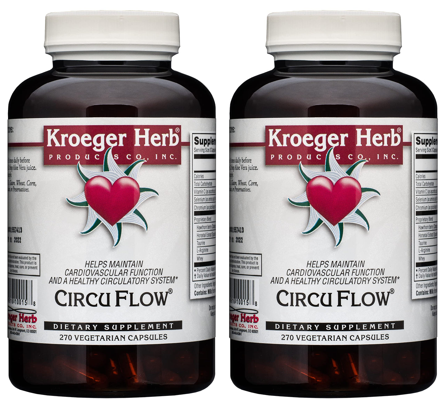 Kroeger Herb Products Circuflow Capsules 270 Count