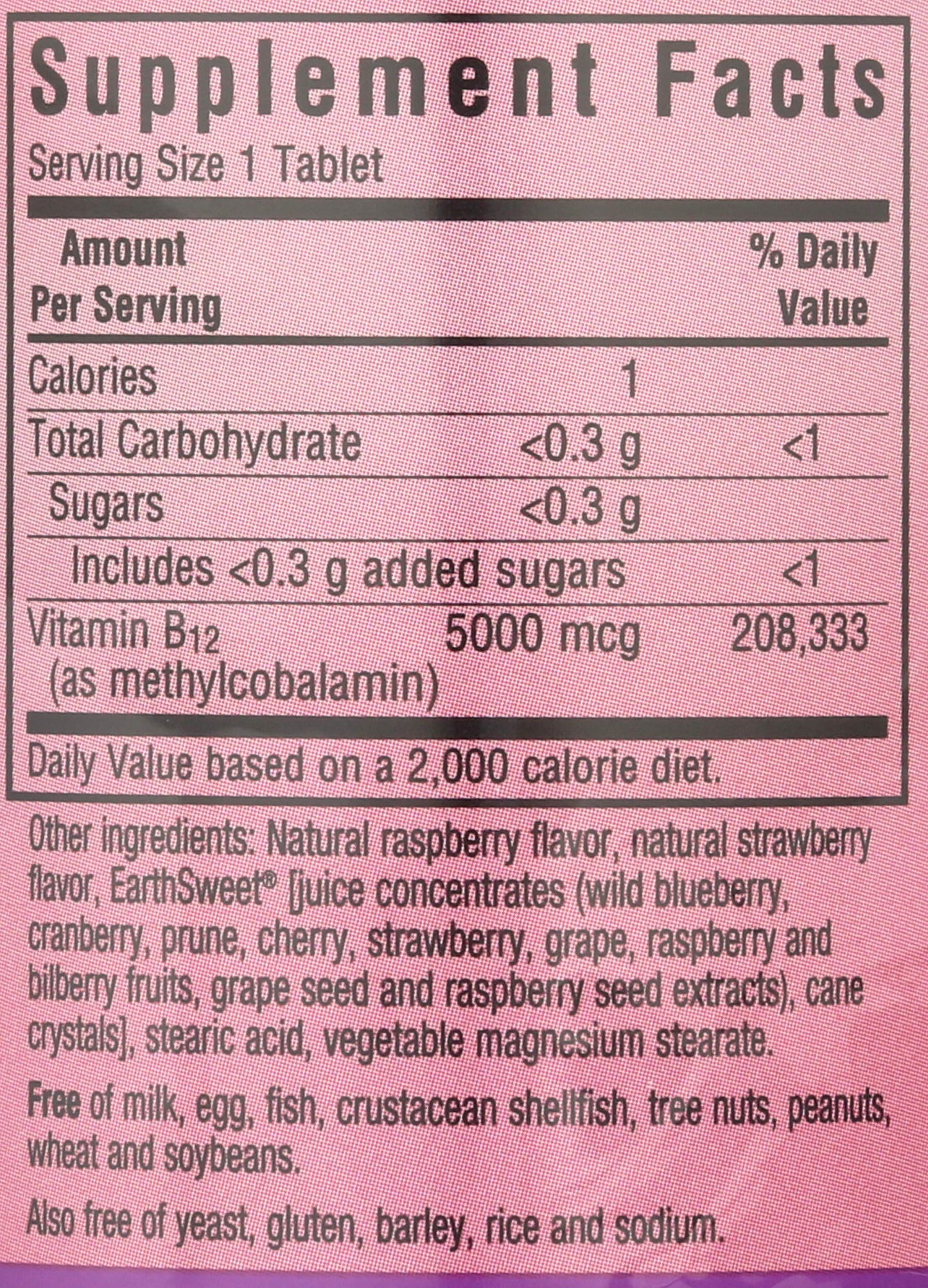 BlueBonnet Methylcobalamin 5000 mcg Chewable Tablets, CellularActive, 60 Count