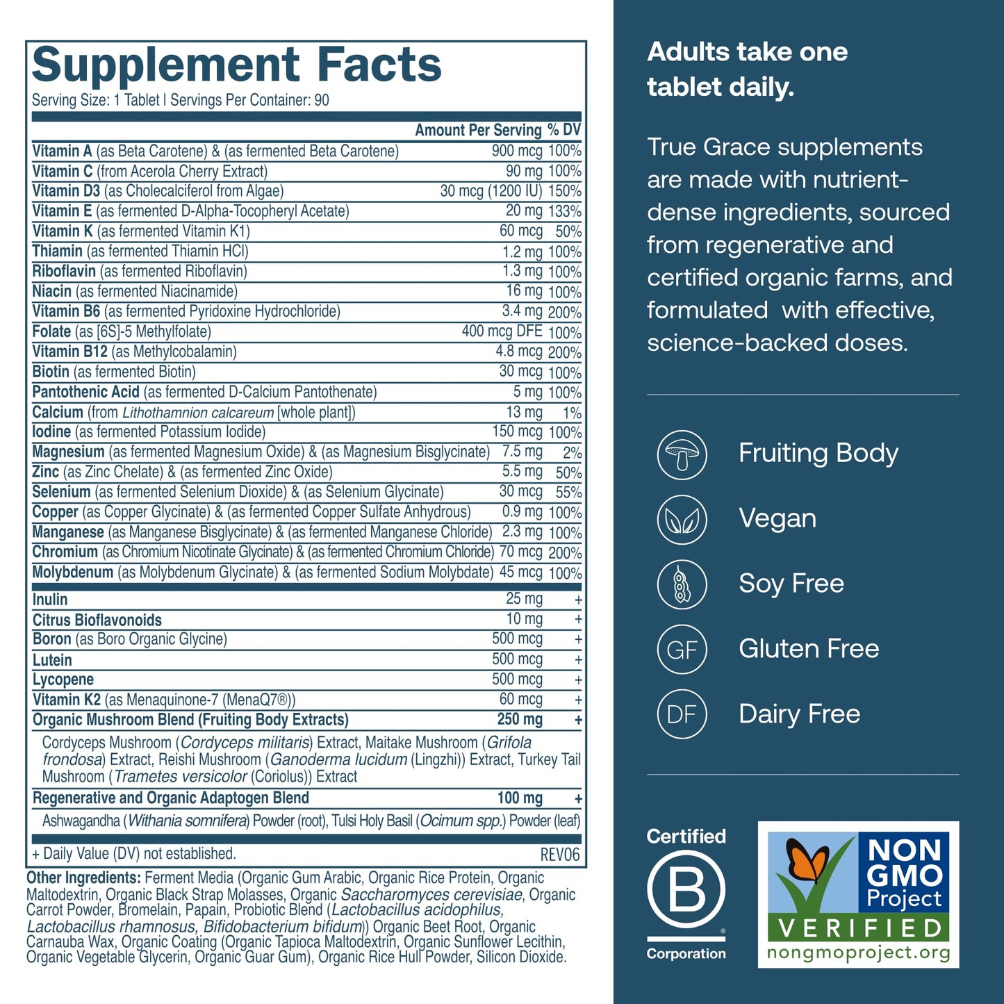 True Grace One Daily Men’s Multivitamin, 90 Tablets
