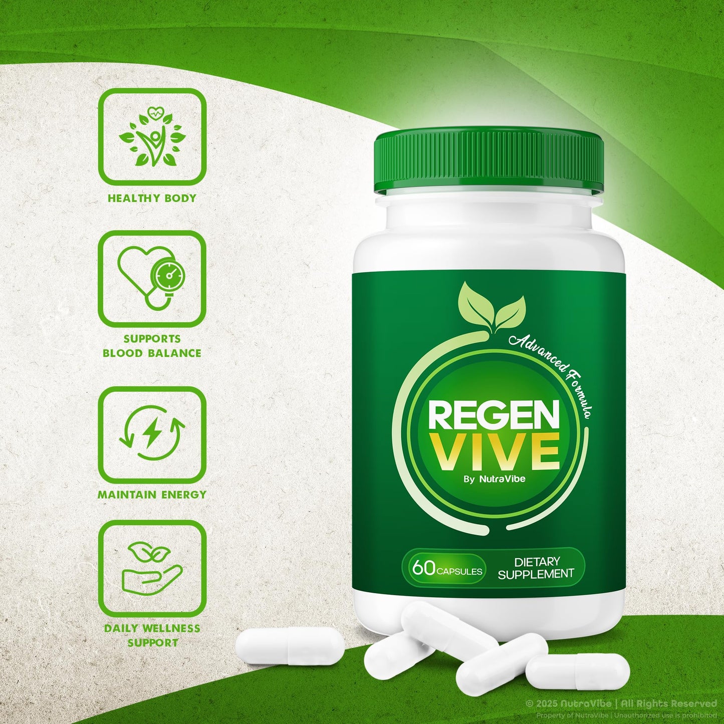 NutraVibe Regenvive Original RegenVive Formula 120 Capsules