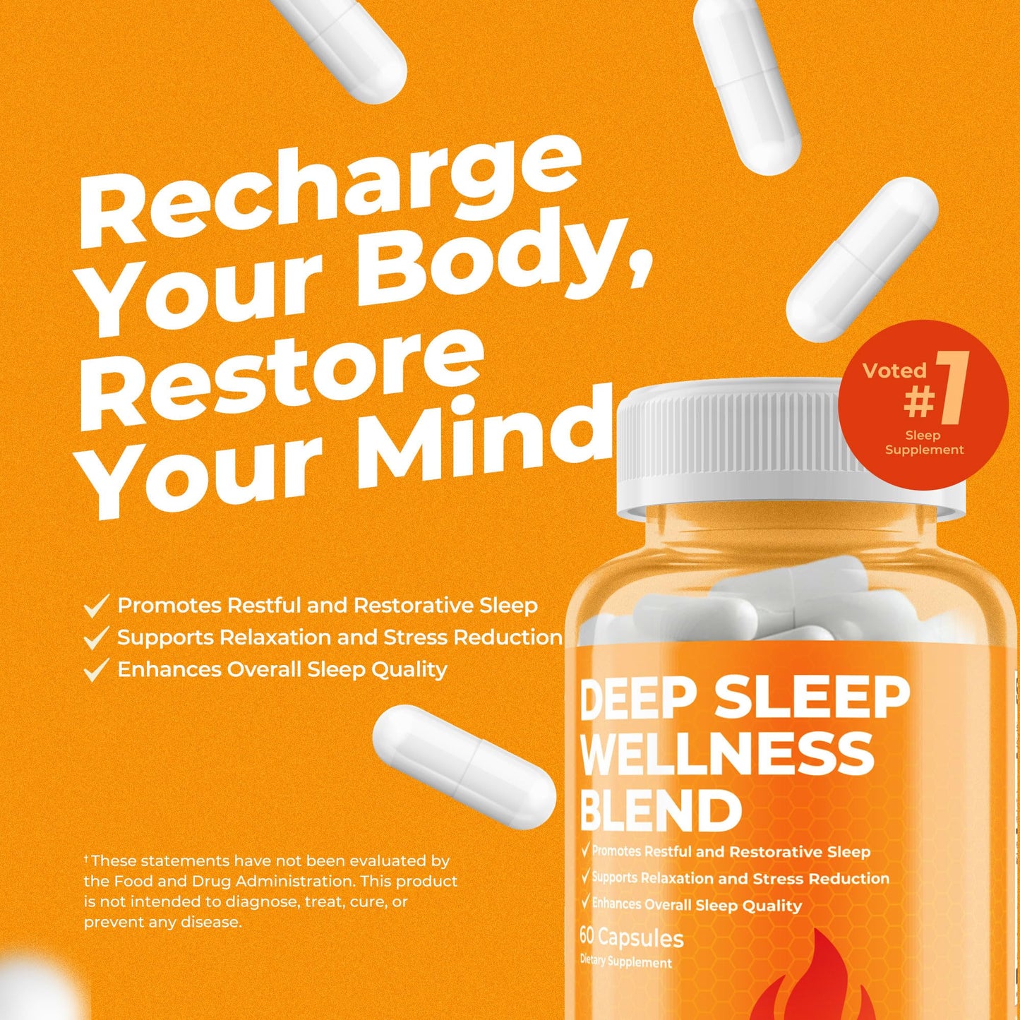 HARD CHEWS Deep Sleep Wellness Blend Capsules, 60 Count
