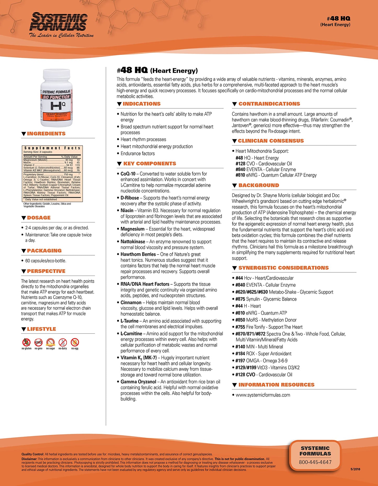 Systemic Formulas Heart Energy Capsule 60
