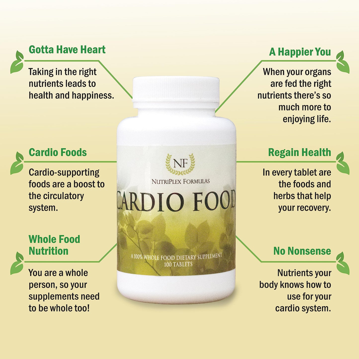 NutriPlex Formulas Cardio Food Supplement Tablet 100 Tablets