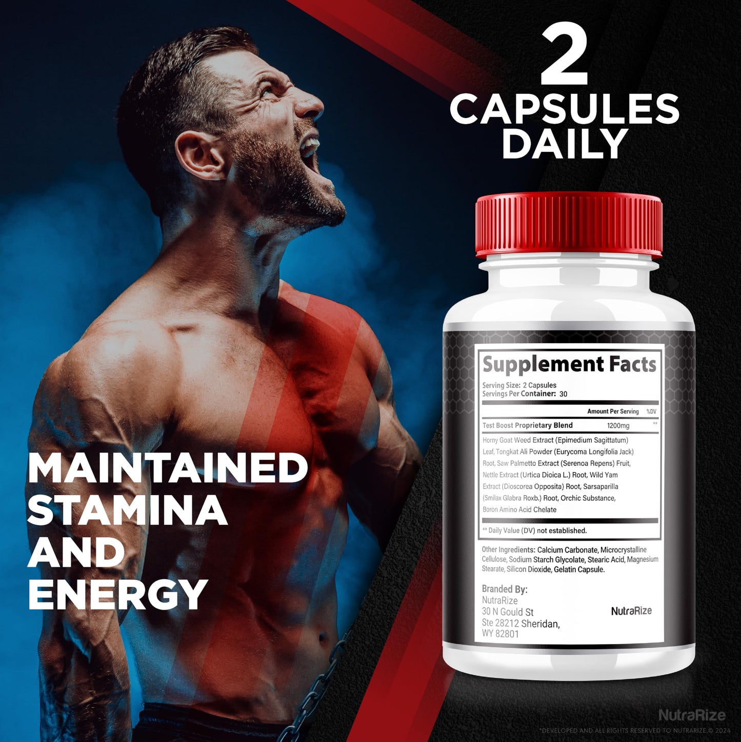 NutraRize Virilwood Capsules for Men, 180 Capsules