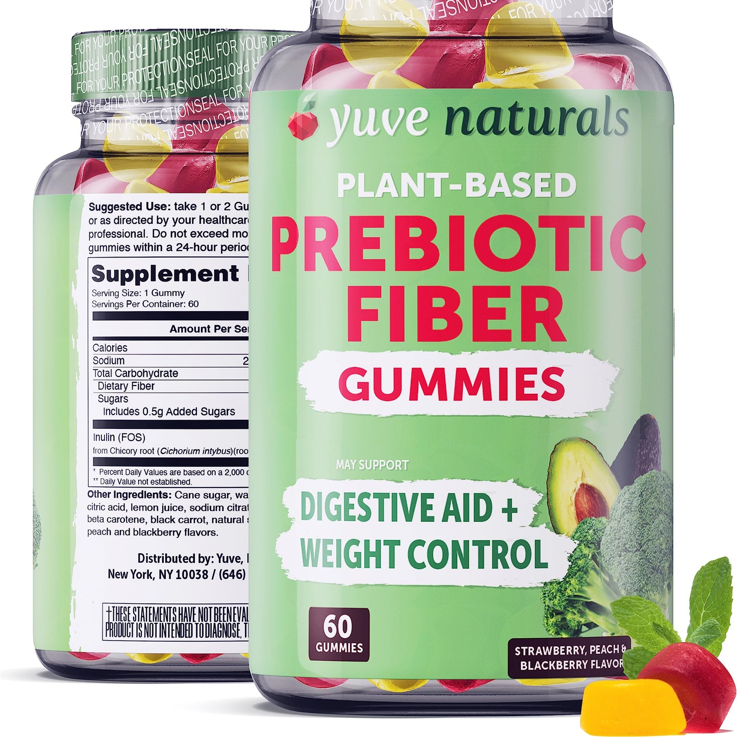 Yuve Prebiotic Fiber Gummies 60 Count
