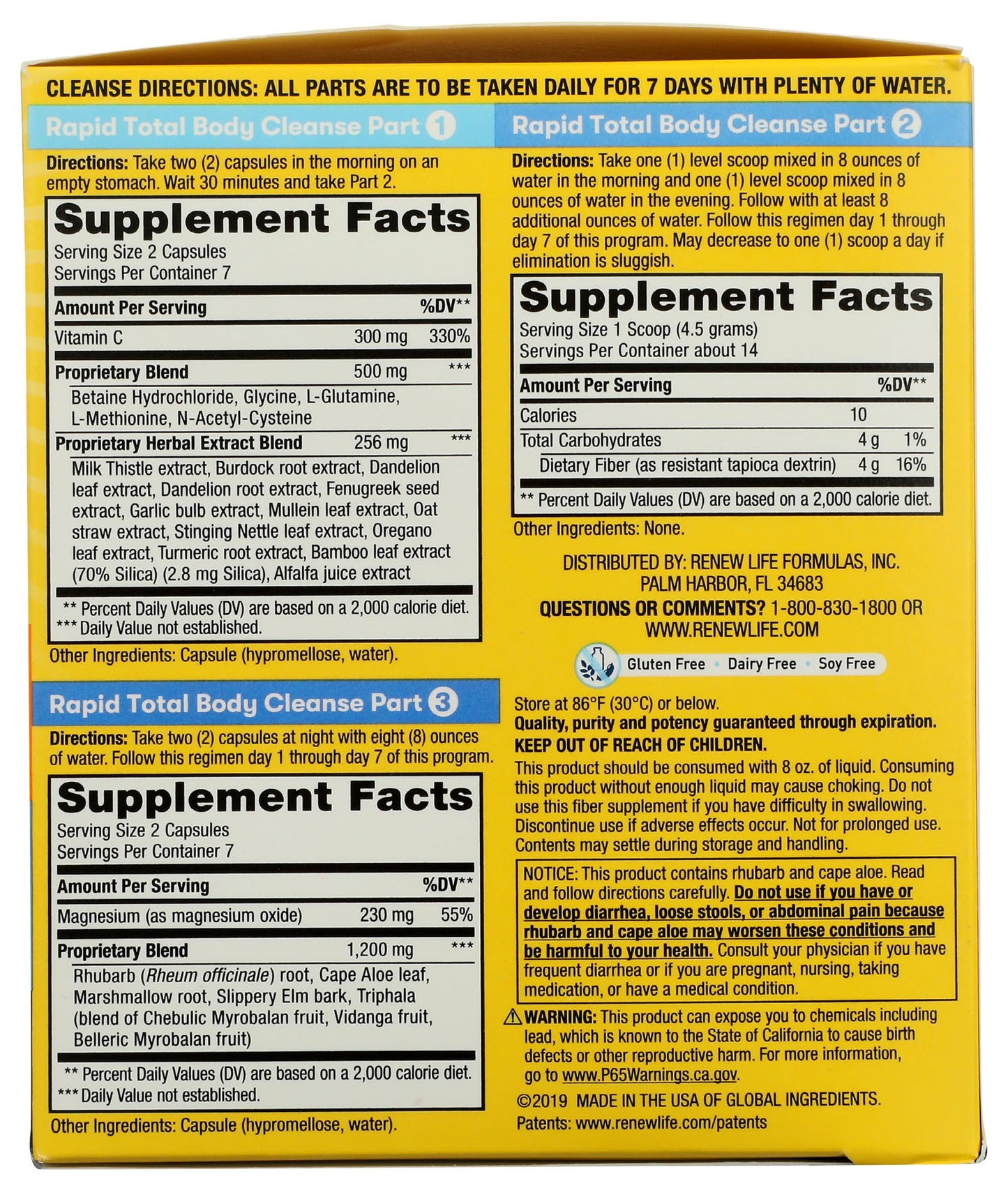 Renew Life Total Body Rapid Cleanse 7 Day Capsule, 1 Count