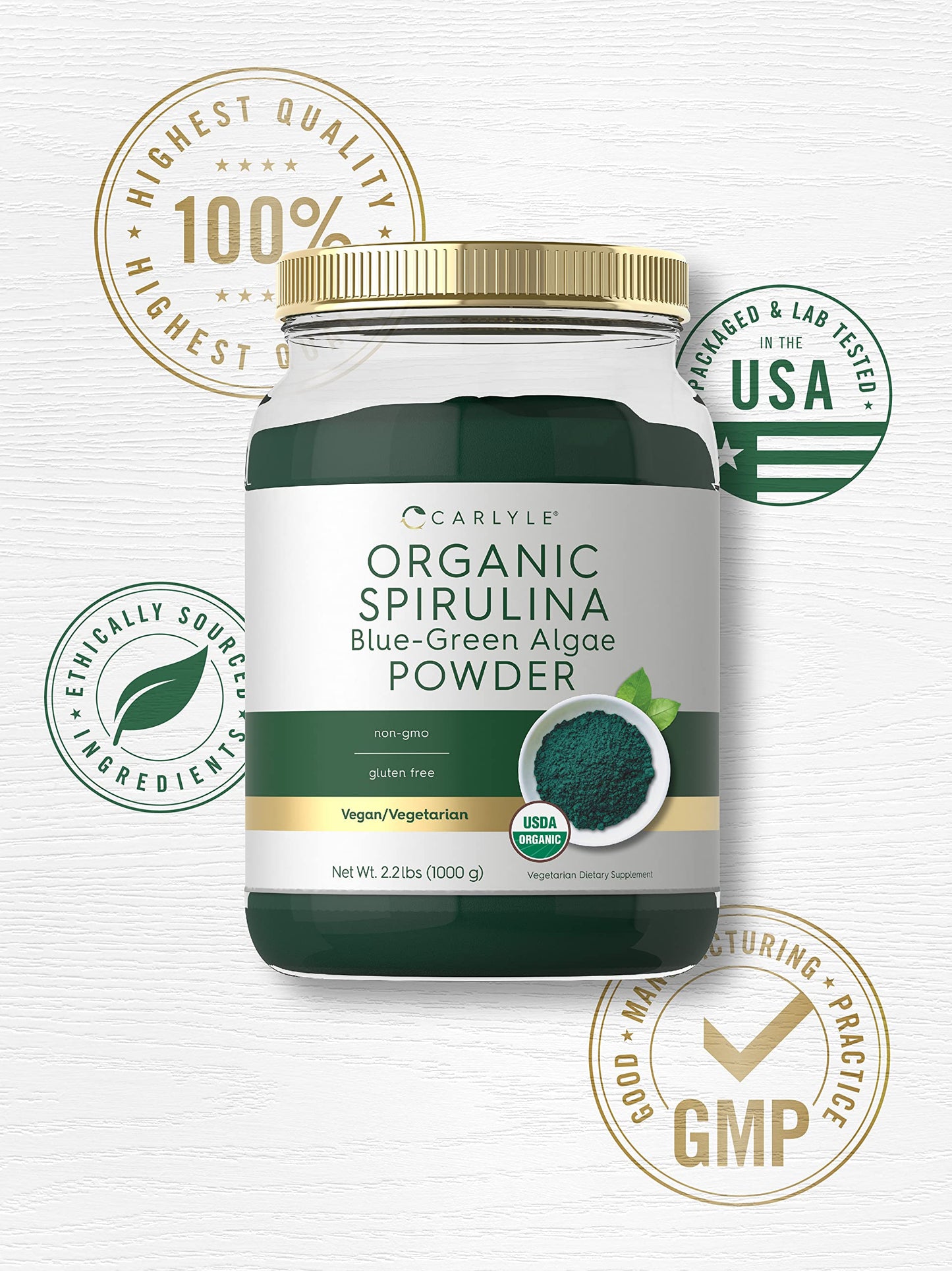 Carlyle Organic Spirulina Powder 35.2 Ounces