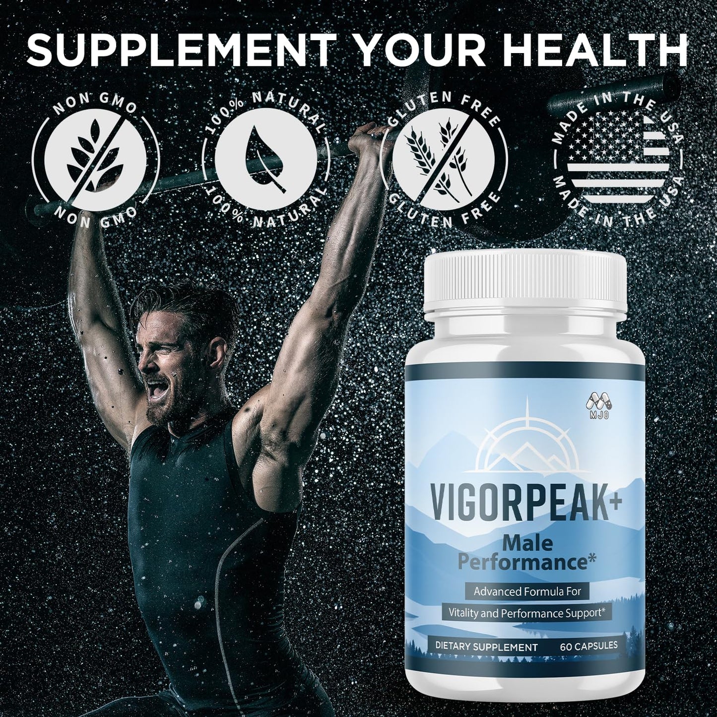 MJO Vigorpeak Men's Health Capsules 60 Count