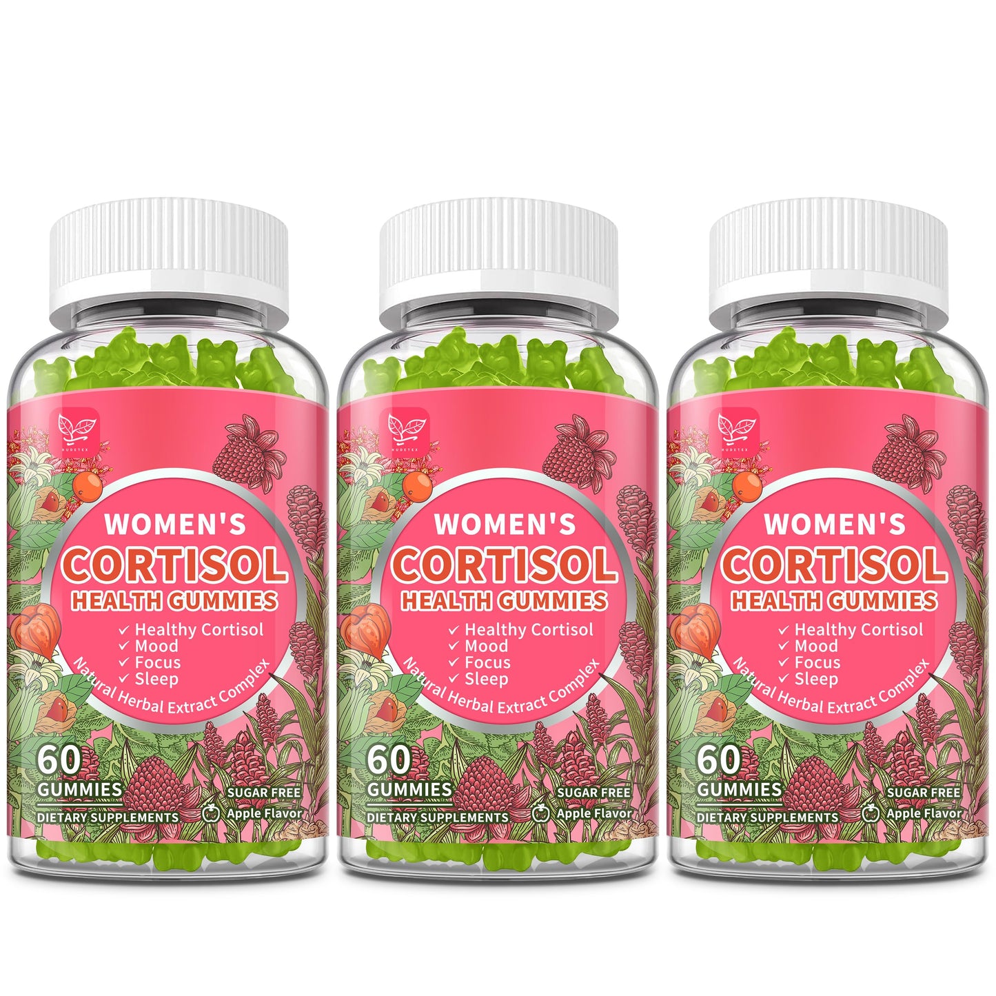 Hudetex Cortisol Gummies for Women 180 Count