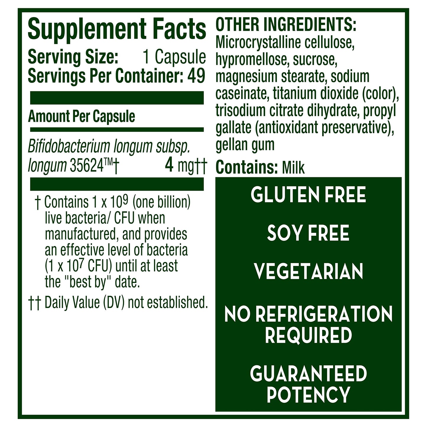 Align Probiotic Supplement Capsules 98