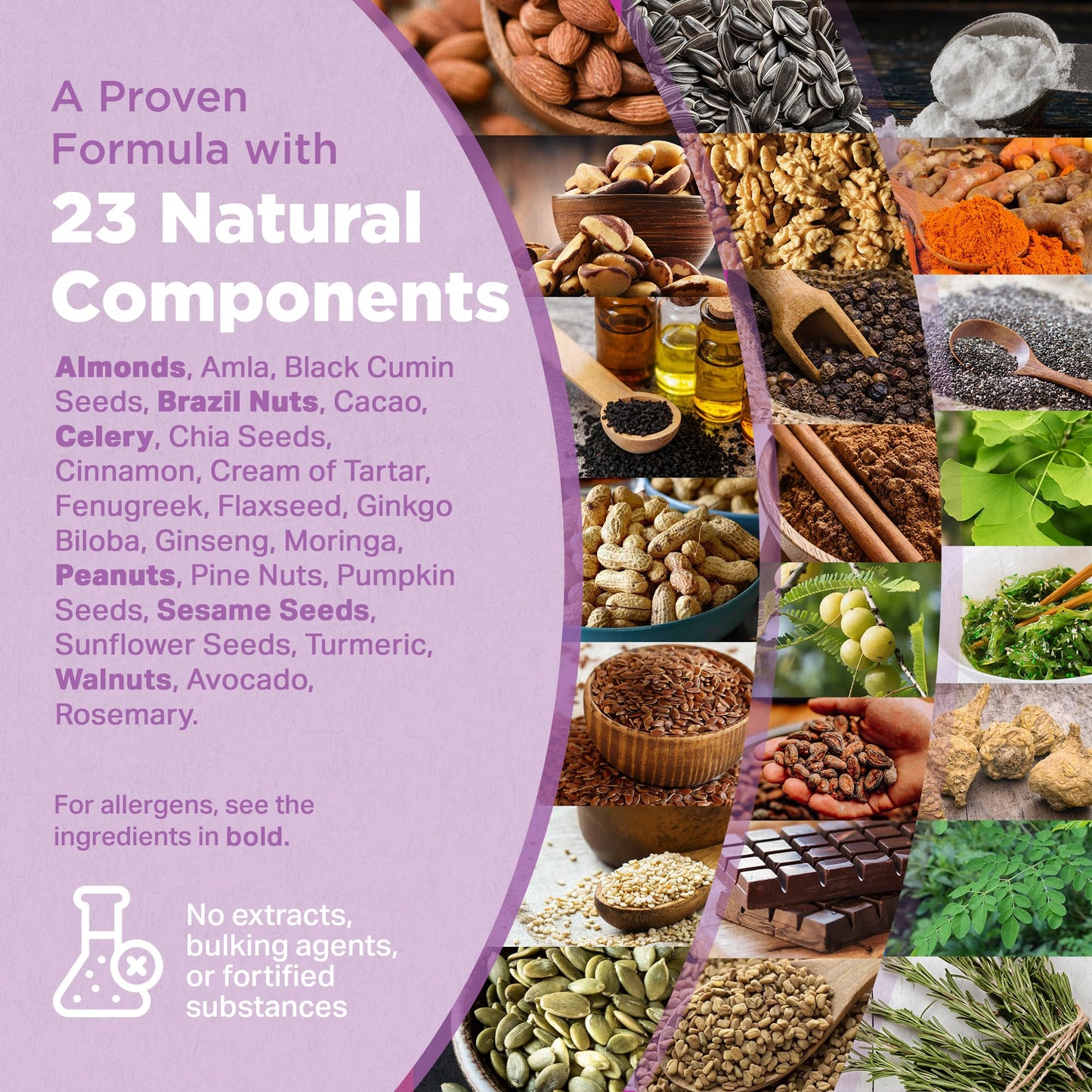 STRENGTH & SPICES Memory Booster and Focus Supplement with Ginkgo Biloba and 22 Super Ingredients, 60 Capsules