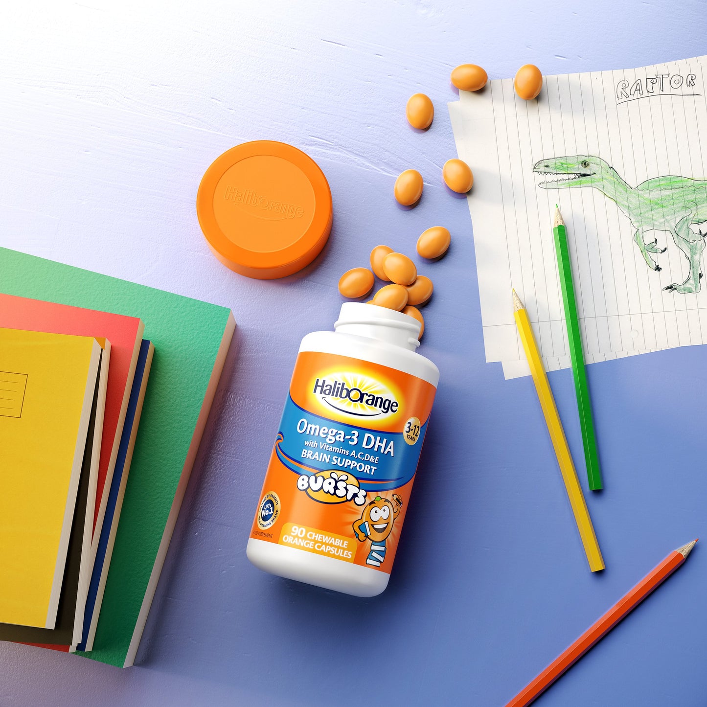 Haliborange Kids Omega-3 with Vitamins Capsules, 90 Count