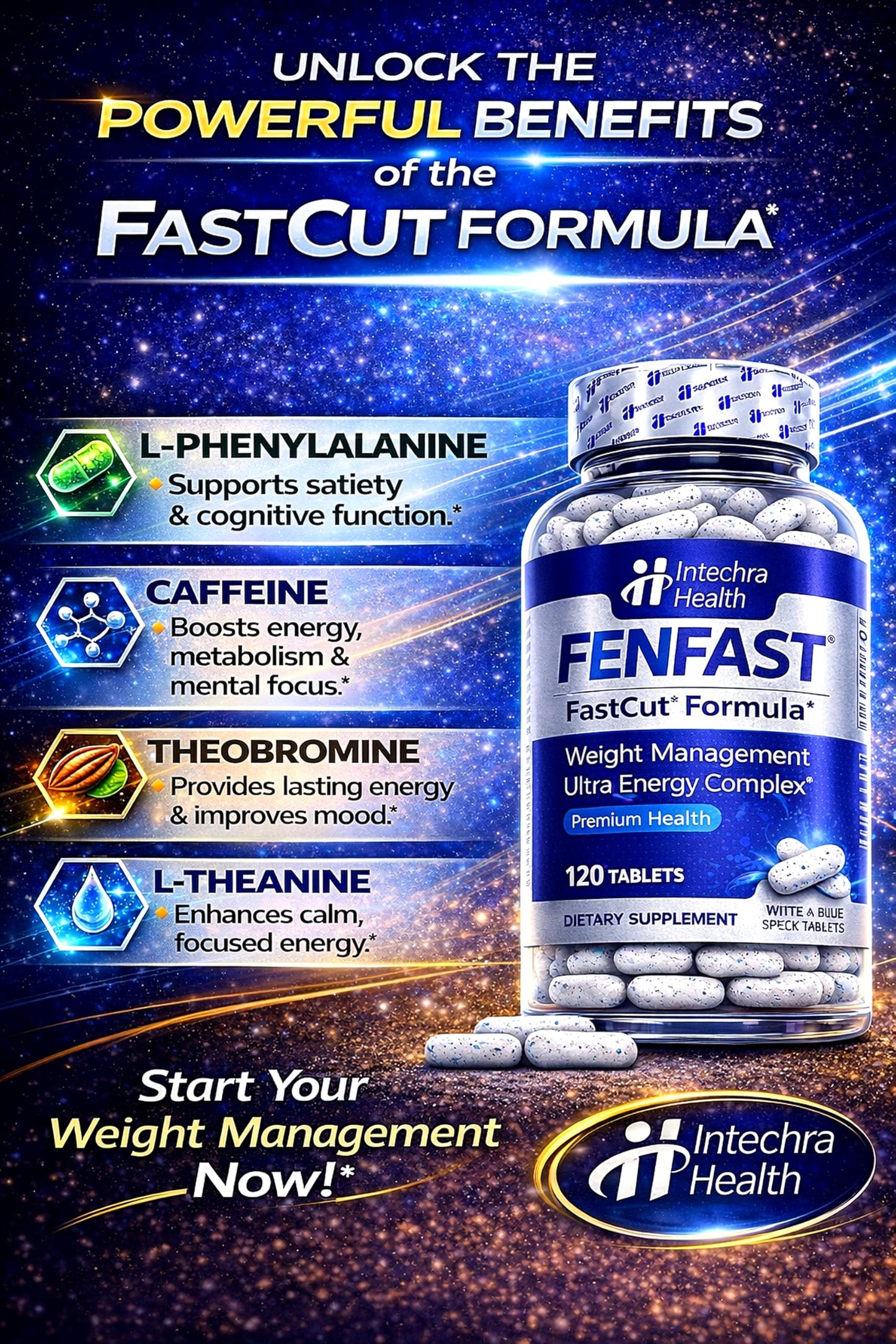 FASTCUT Thermogenic Diet Pills, 120 Tablets