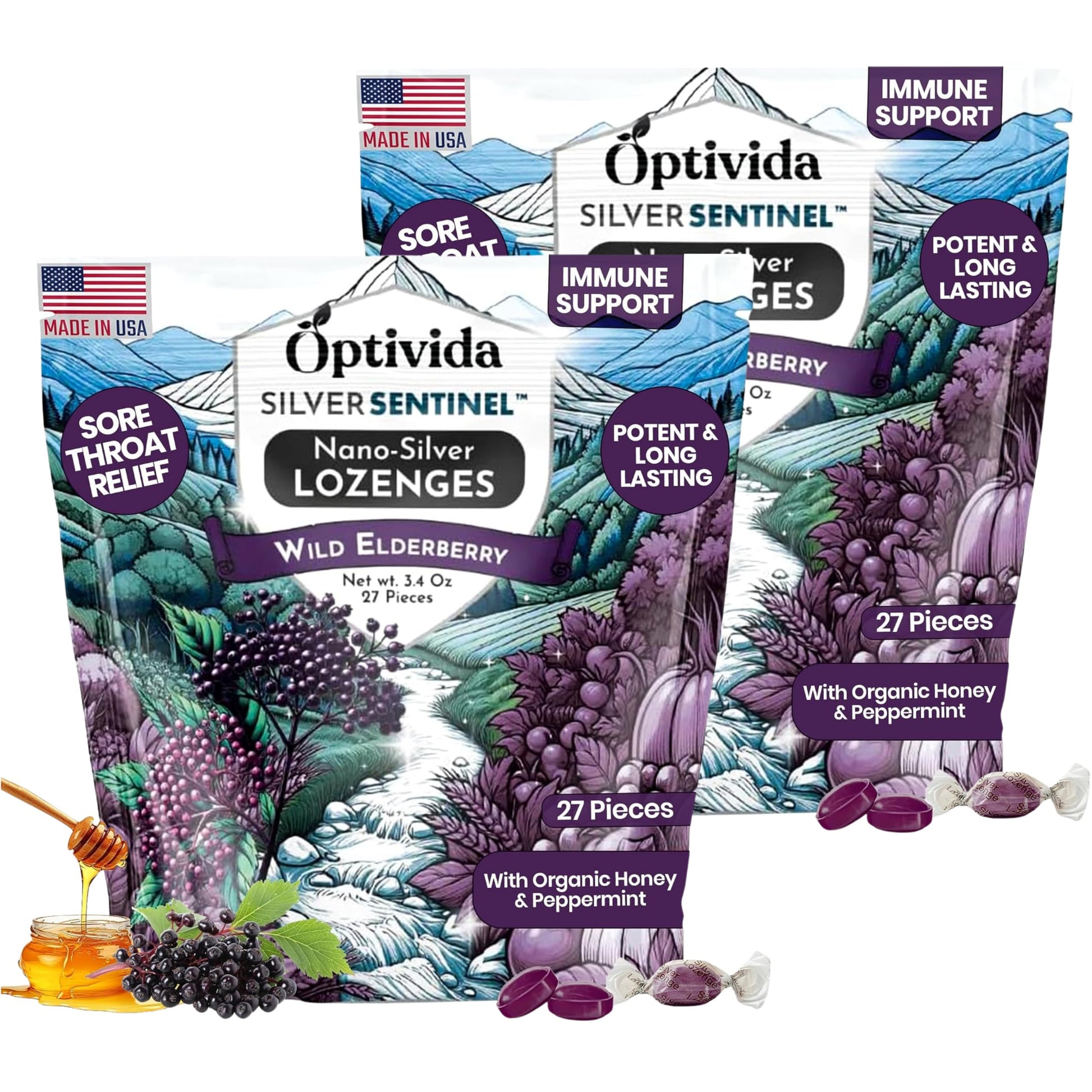 OPTIVIDA Nano Silver Lozenges 27 Lozenges