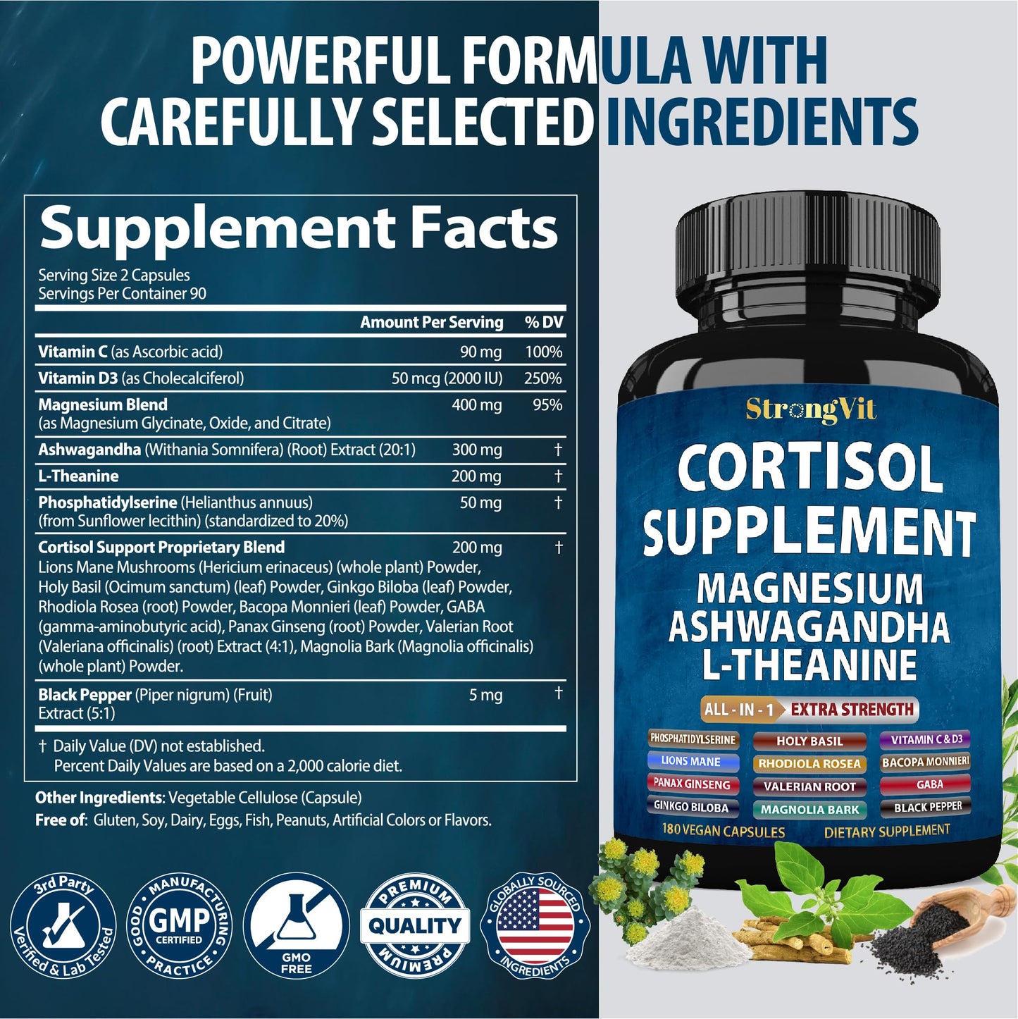 StrongVit Cortisol Supplements Capsules 180