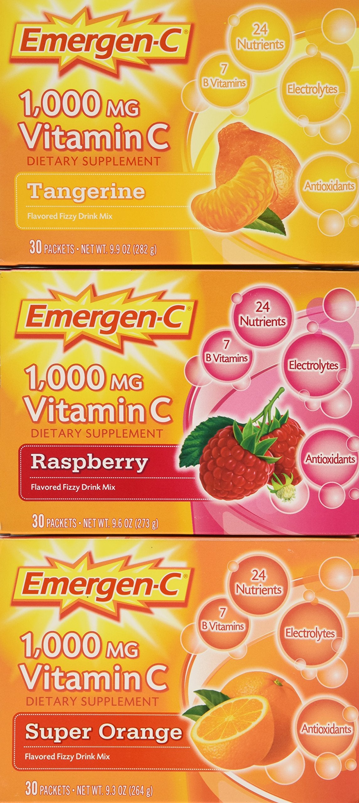 Emergen-C Vitamin C 1000mg Powder, 90 Packets