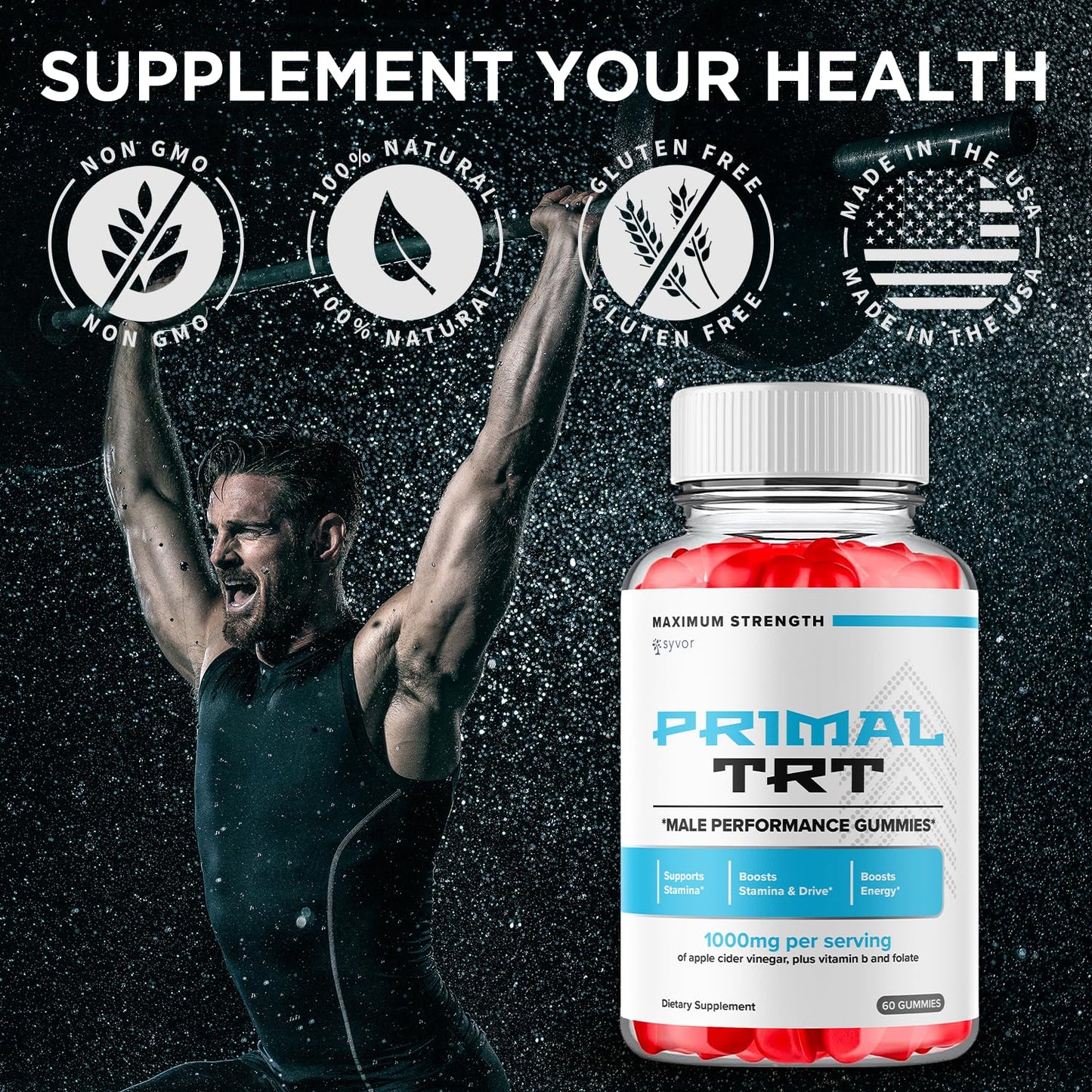 Syvor Primal TRT XL Gummies, 120 Gummies