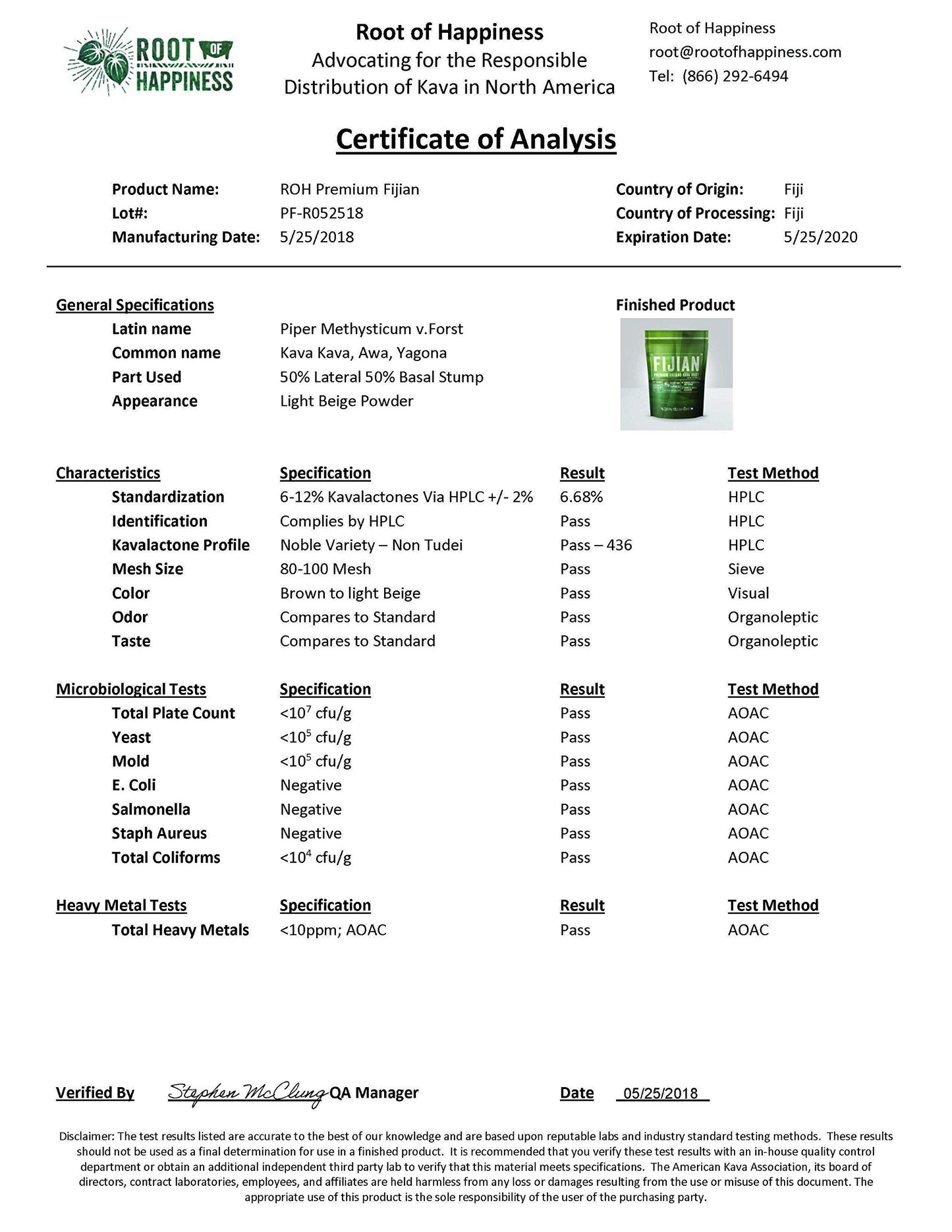 Root of Happiness Fijian Kava Powder, 8 oz
