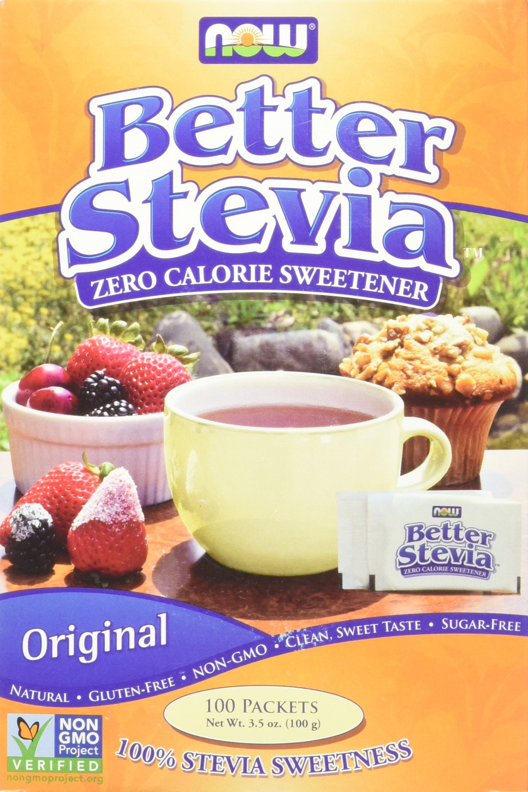 NOW Foods Stevia Extract Packets, 100 Packets