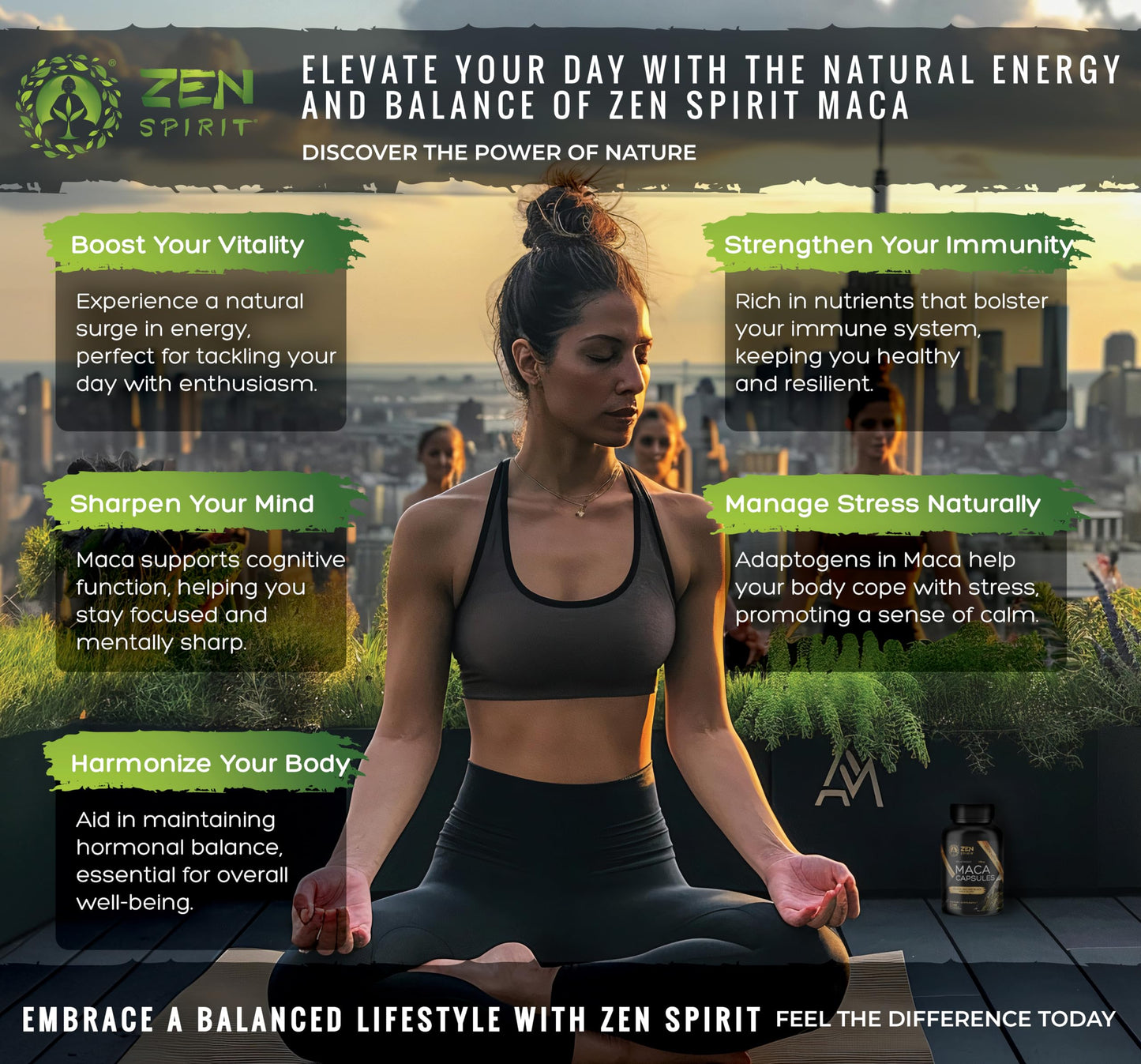 Zen Spirit Maca Root Capsules, 180 Capsules