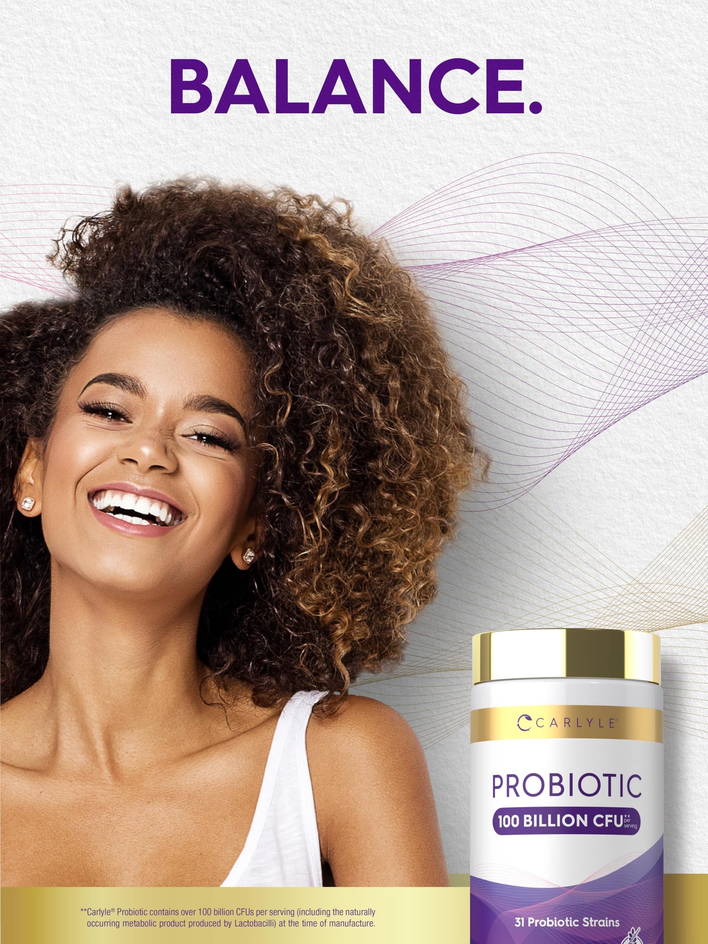 Carlyle Probiotic 100 Billion CFU Delayed Release Capsule 120 Count