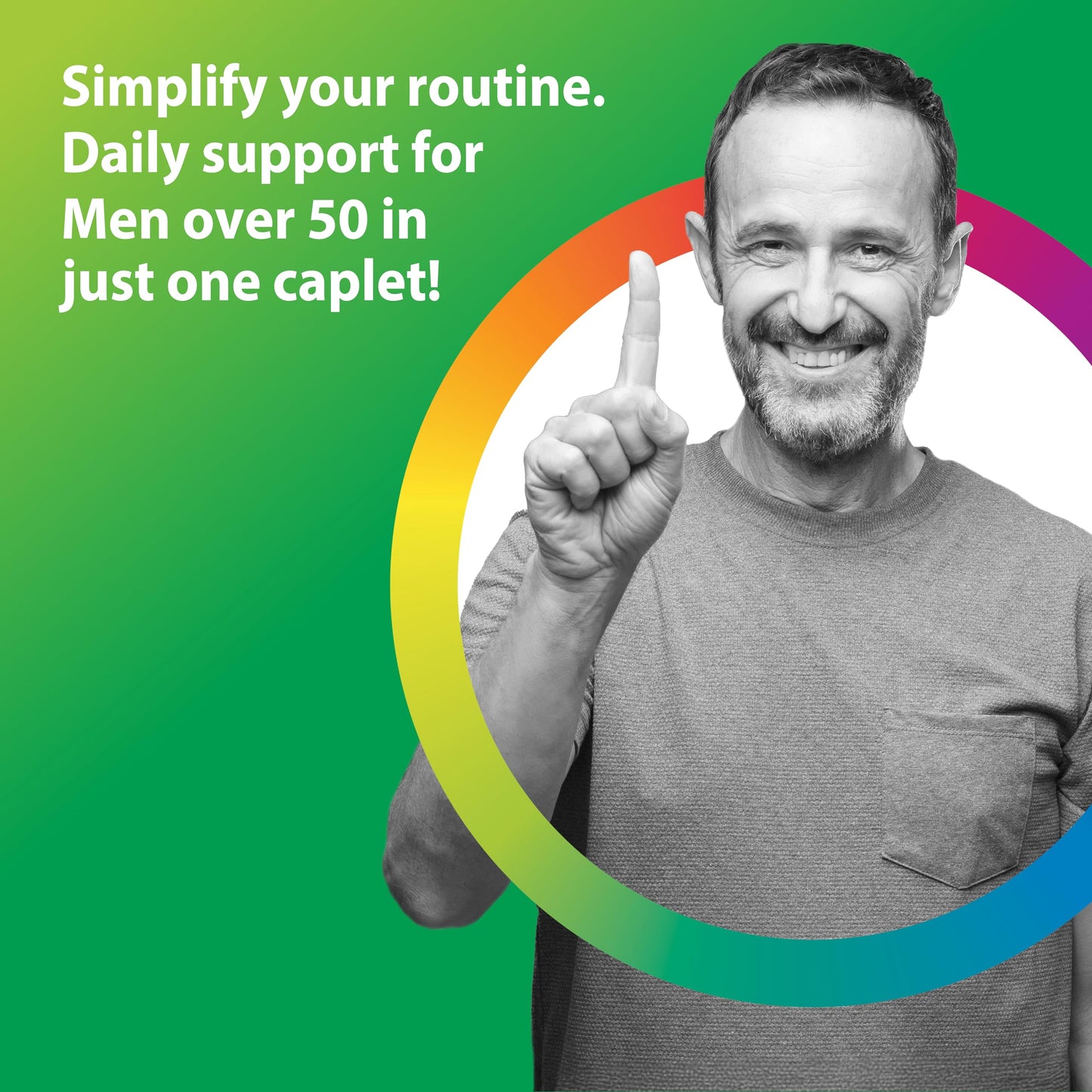 Rainbow Light Men's 50 Plus Multivitamin Tablet, 120 Count