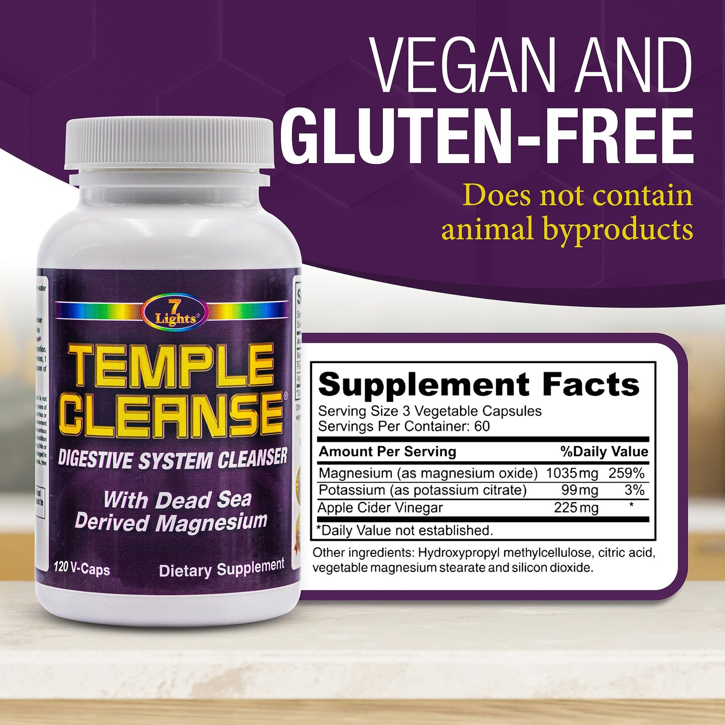 7 Lights Temple Cleanse Capsule, 120 Count