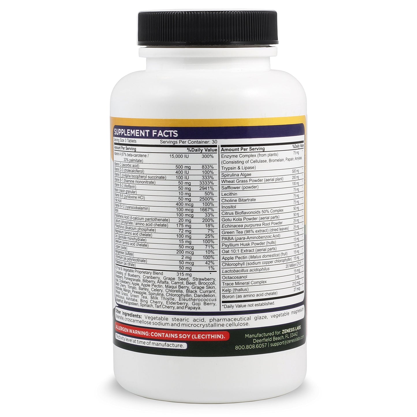 Zenesis Labs Essentials Multi-Vitamin Tablets, 90