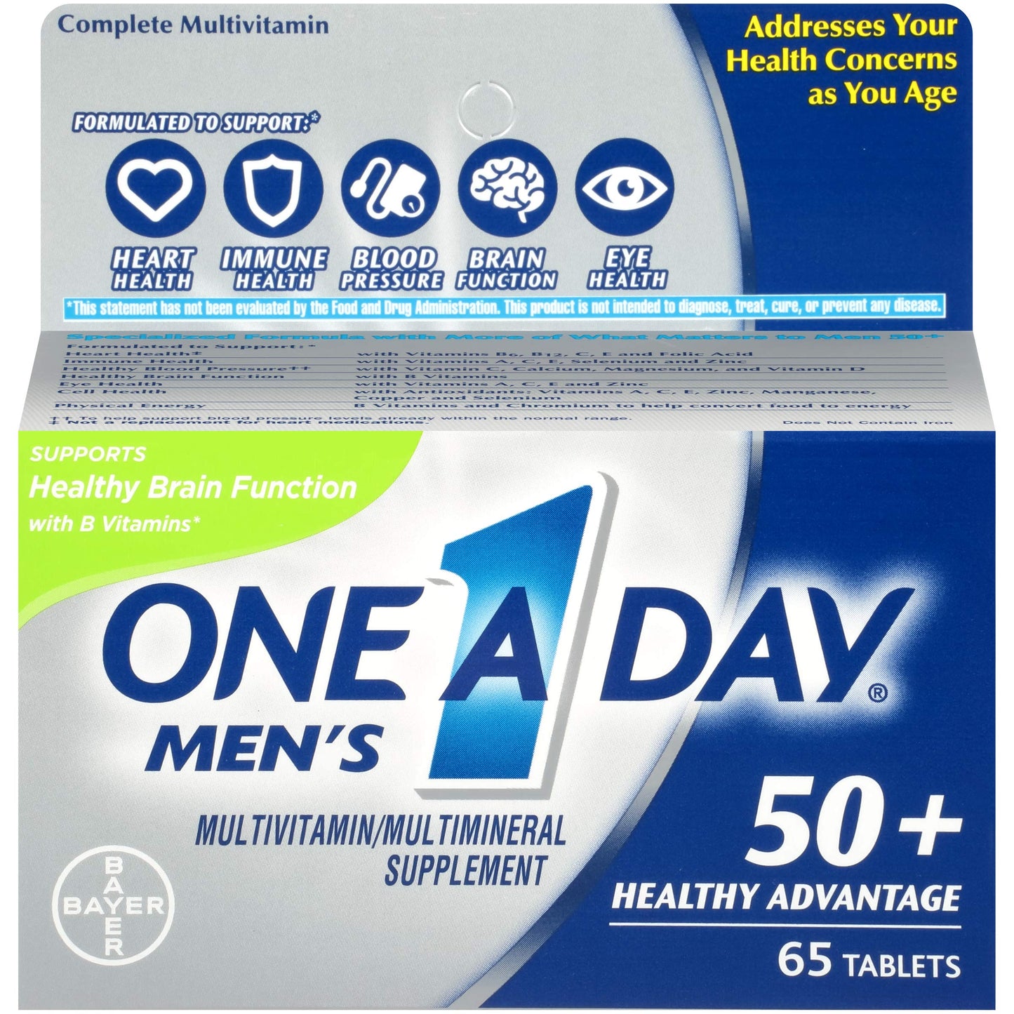 ONE A DAY Men's 50+ Advantage Multivitamins, 65 Tablets