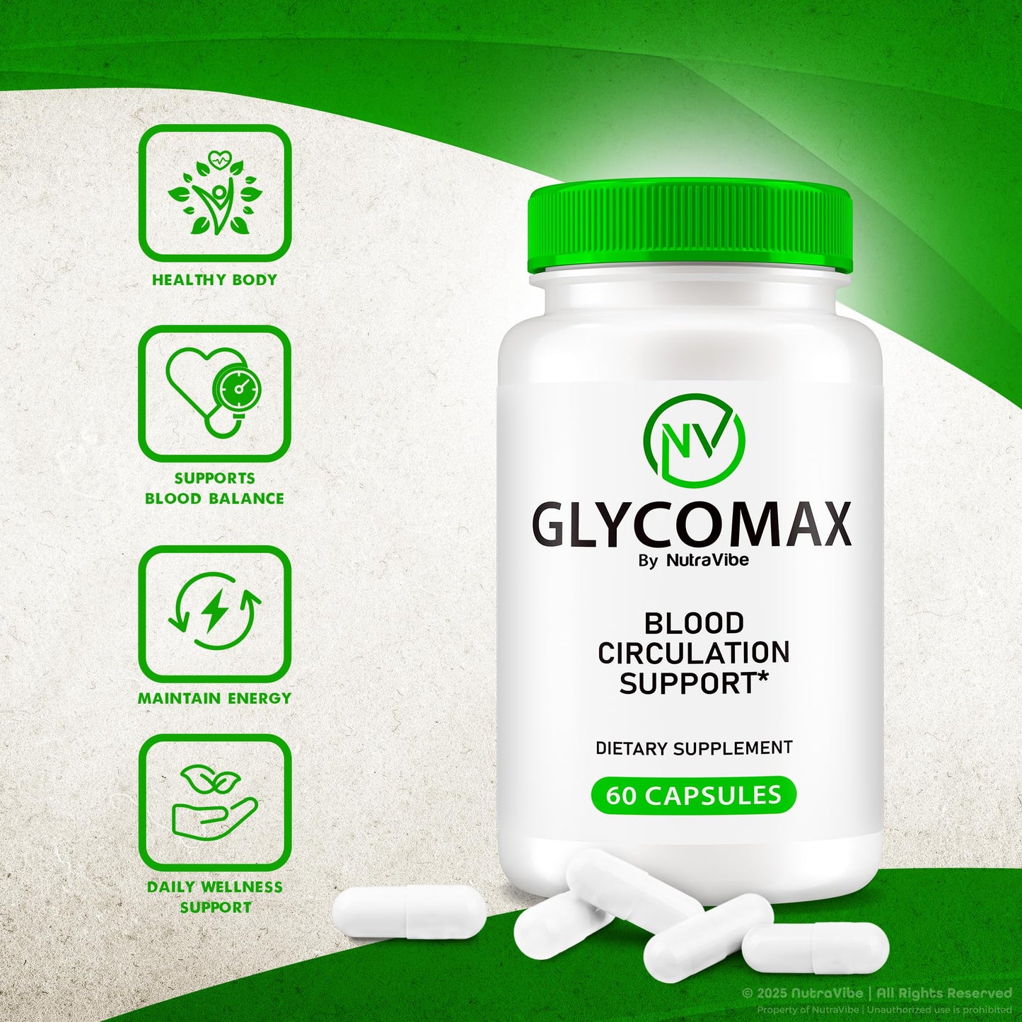 NutraVibe GlycoMax Capsules, 180 Capsules