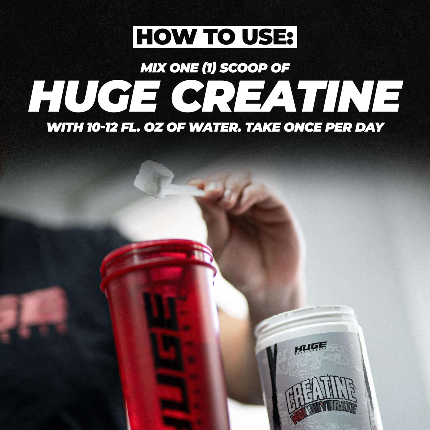 Huge Supplements Pure Micronized Creatine Monohydrate Powder 1.1 Pound