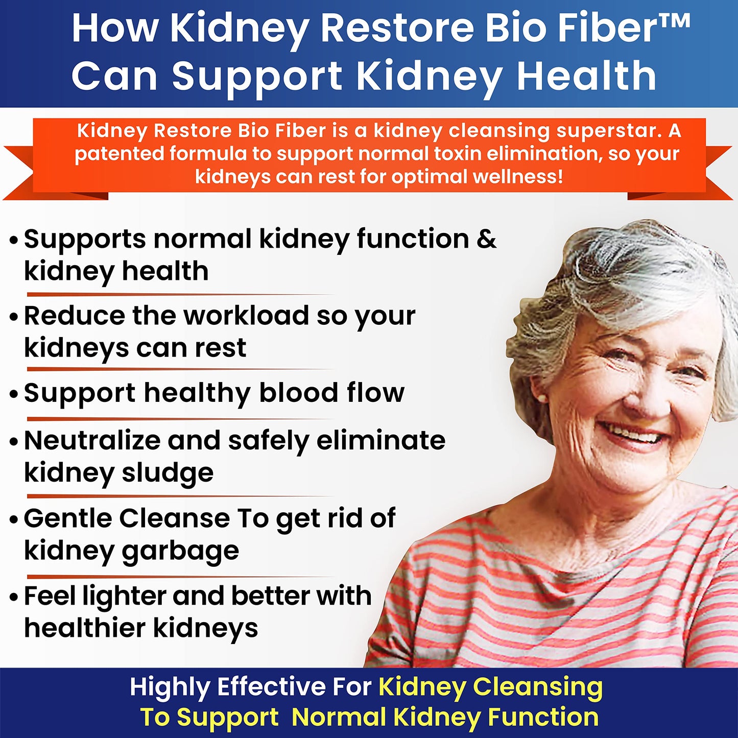 Kidney Restore Bio Fiber Kidney Cleanse Detox & Repair - Restorative Kidney Support & Kidney Supplement to Remove Waste, Kidney Health Supplement - Add to Tea for Kidney Health Powder 40