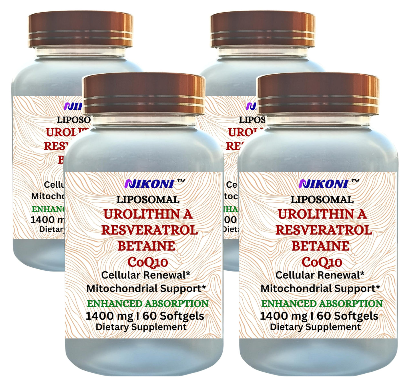 Nikoni Liposomal Urolithin-A Supplement 1400mg Softgels 240