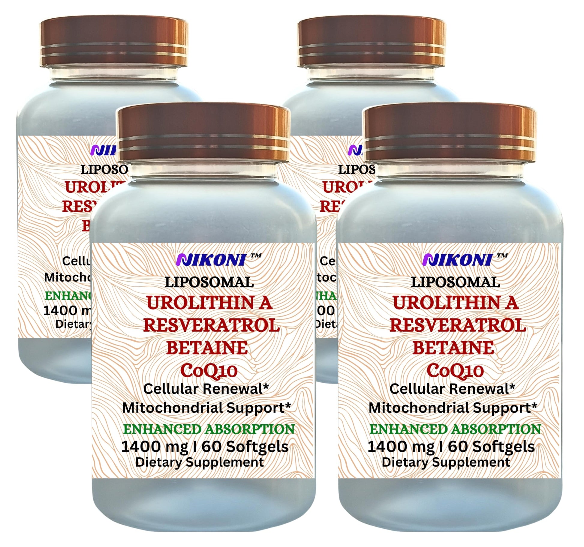 Nikoni Liposomal Urolithin-A Supplement 1400mg Softgels 240