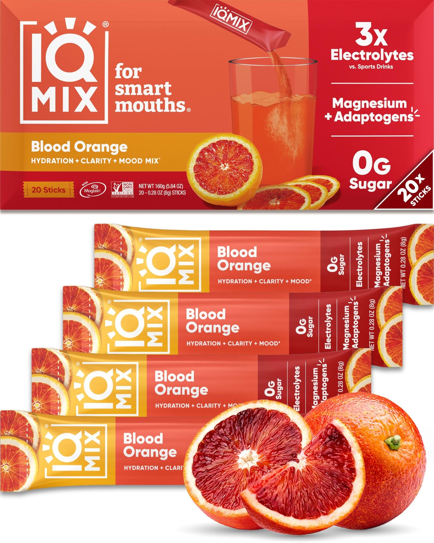 IQBAR IQMIX Hydration Electrolytes Powder Packets 20 Capsules