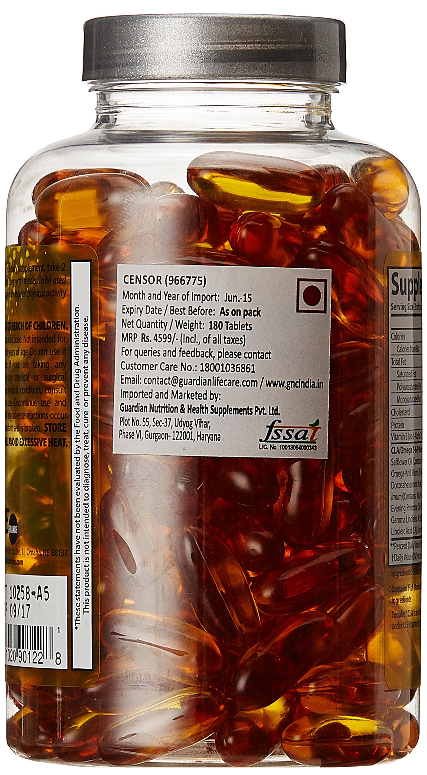 NDS Censor Body Toner CLA Fat Loss Formula 180 Softgels