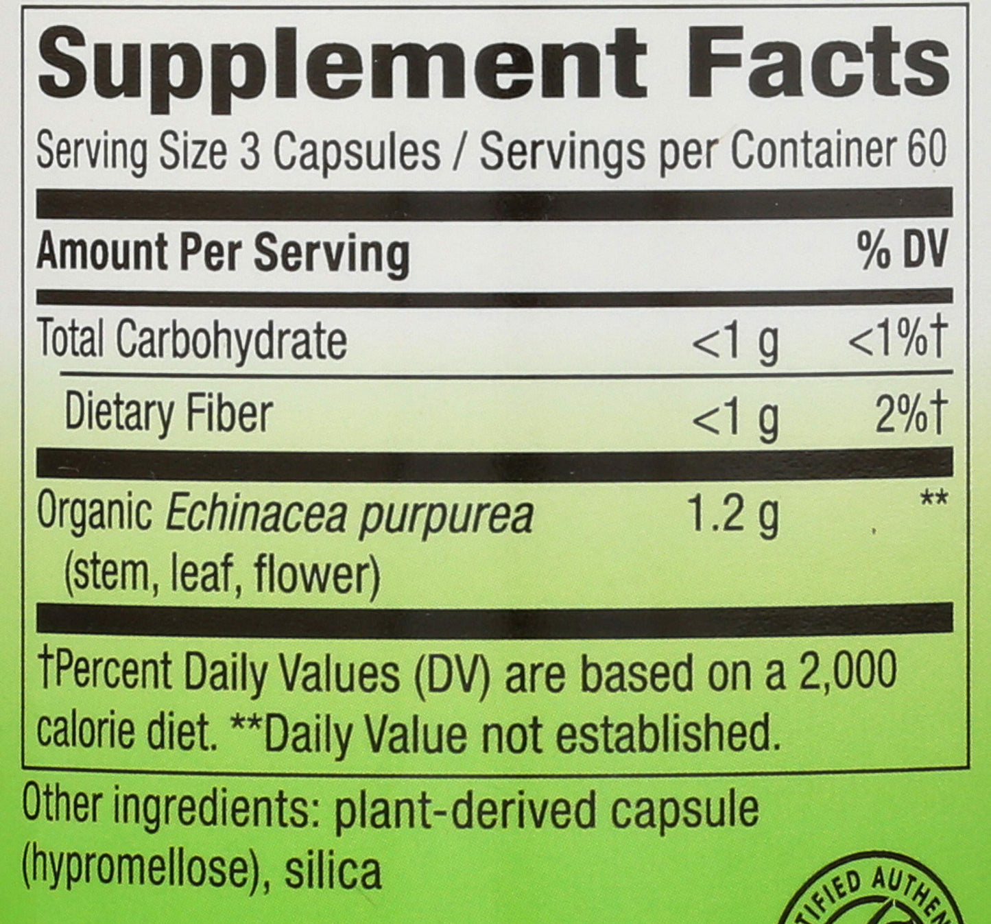 Nature's Way Echinacea Herb 400 mg Capsule 180