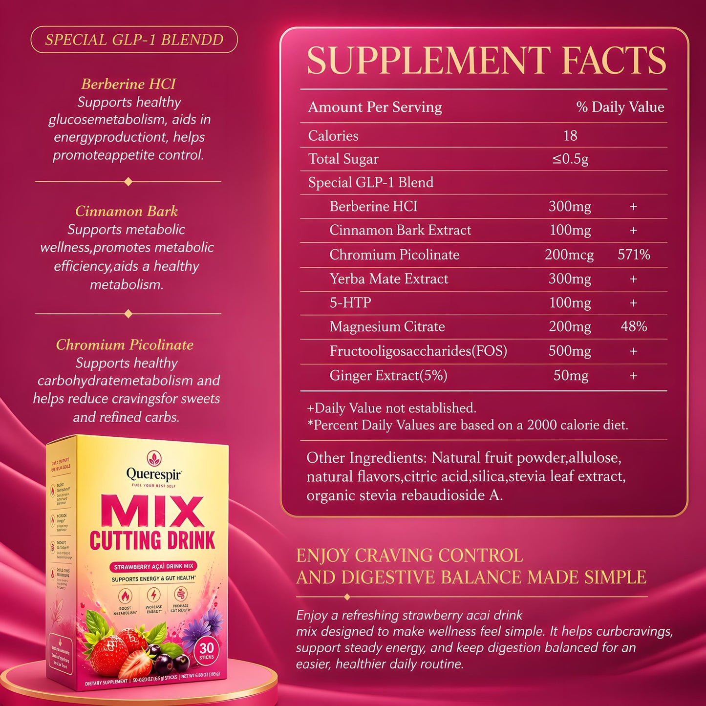 Querespir Mix Cutting Drink Powder 6.88 oz