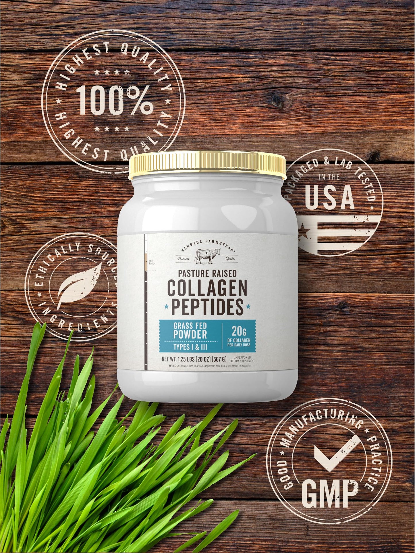 Carlyle Grass Fed Collagen Peptides Powder 20