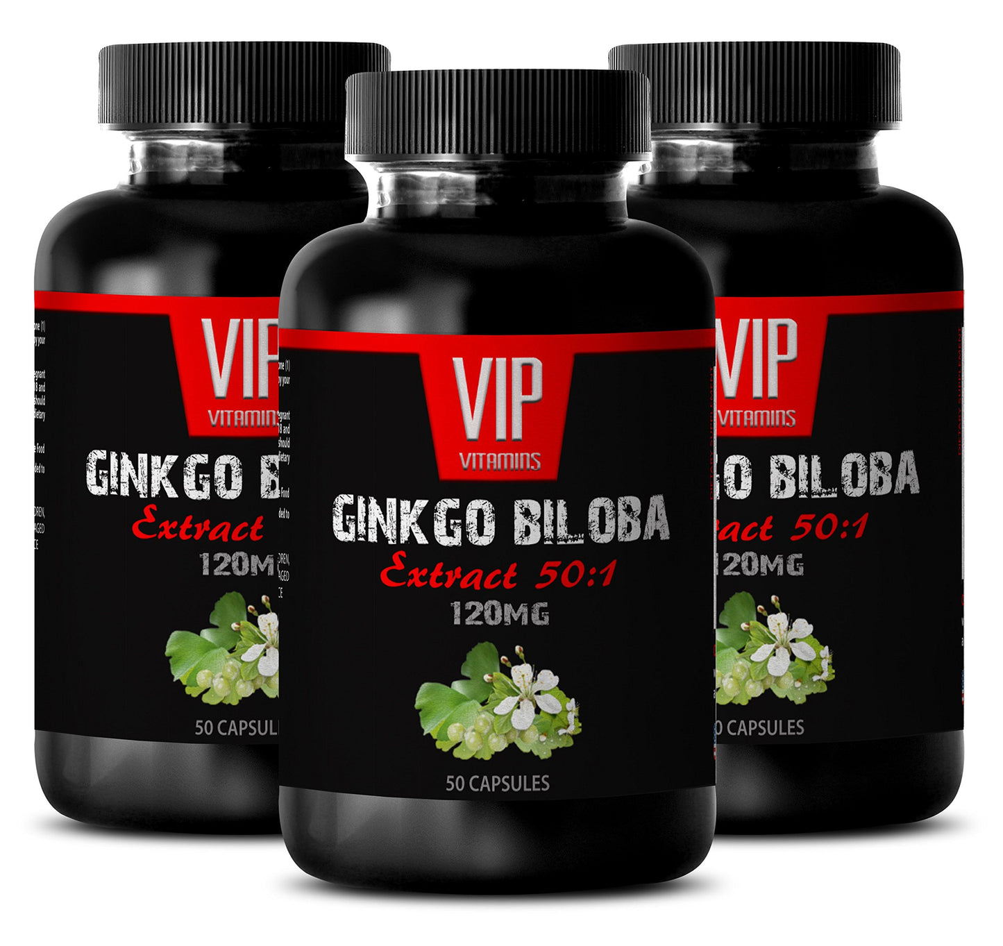 VIP VITAMINS Ginkgo Biloba Leaf 120mg Capsules, 150 Capsules
