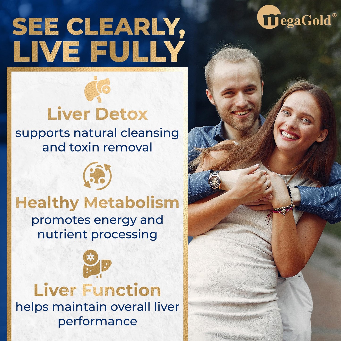 MegaGold Liver Support Complex Milk Thistle Curcumin BioPerine Softgel, 60 Softgels