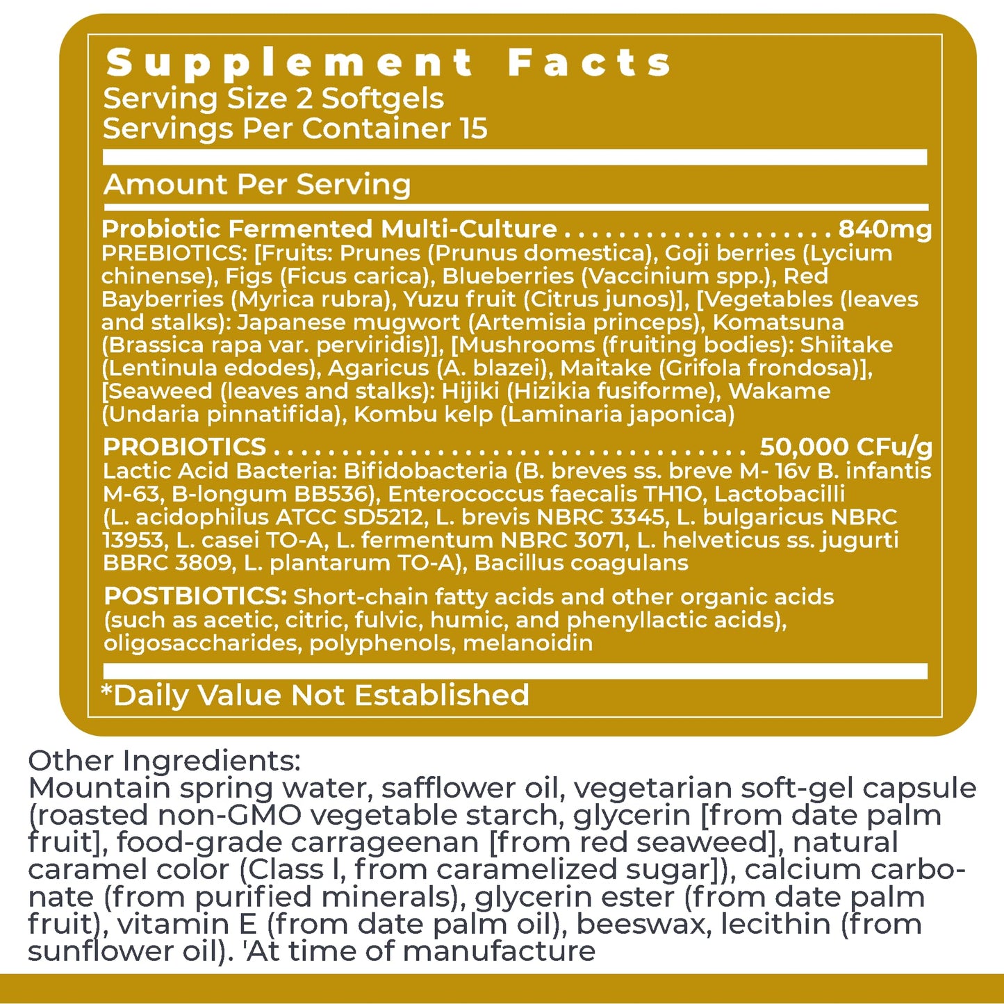 Premier Research Labs Probiotic - Pre Pro Post Biotics for Women & Men, Quad Biotic, Quadbiotic, Prebiotics, Probiotics, Postbiotics & Phytobiotics 30 Capsules