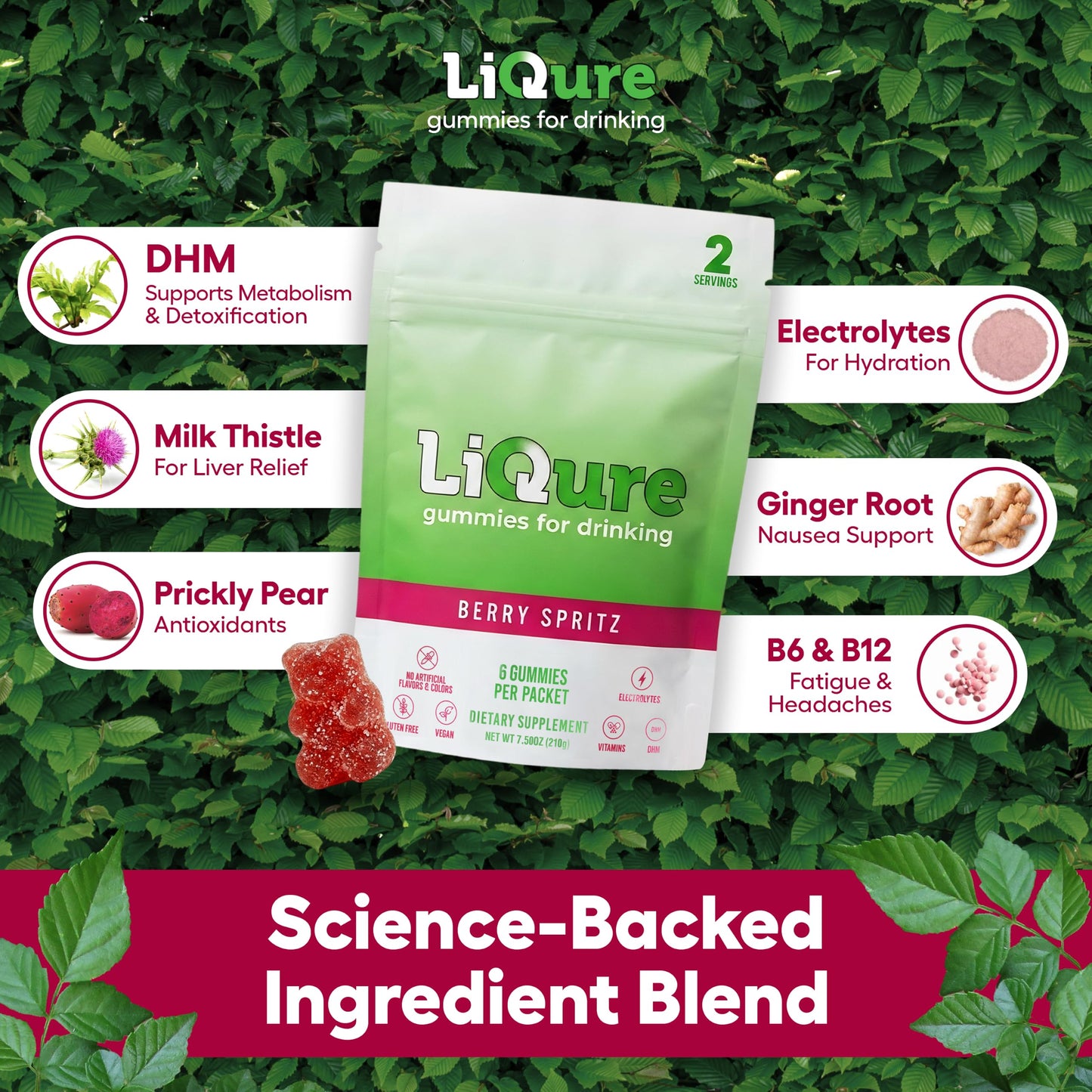 LiQure Liver Support Gummies Chewable, 12 Count