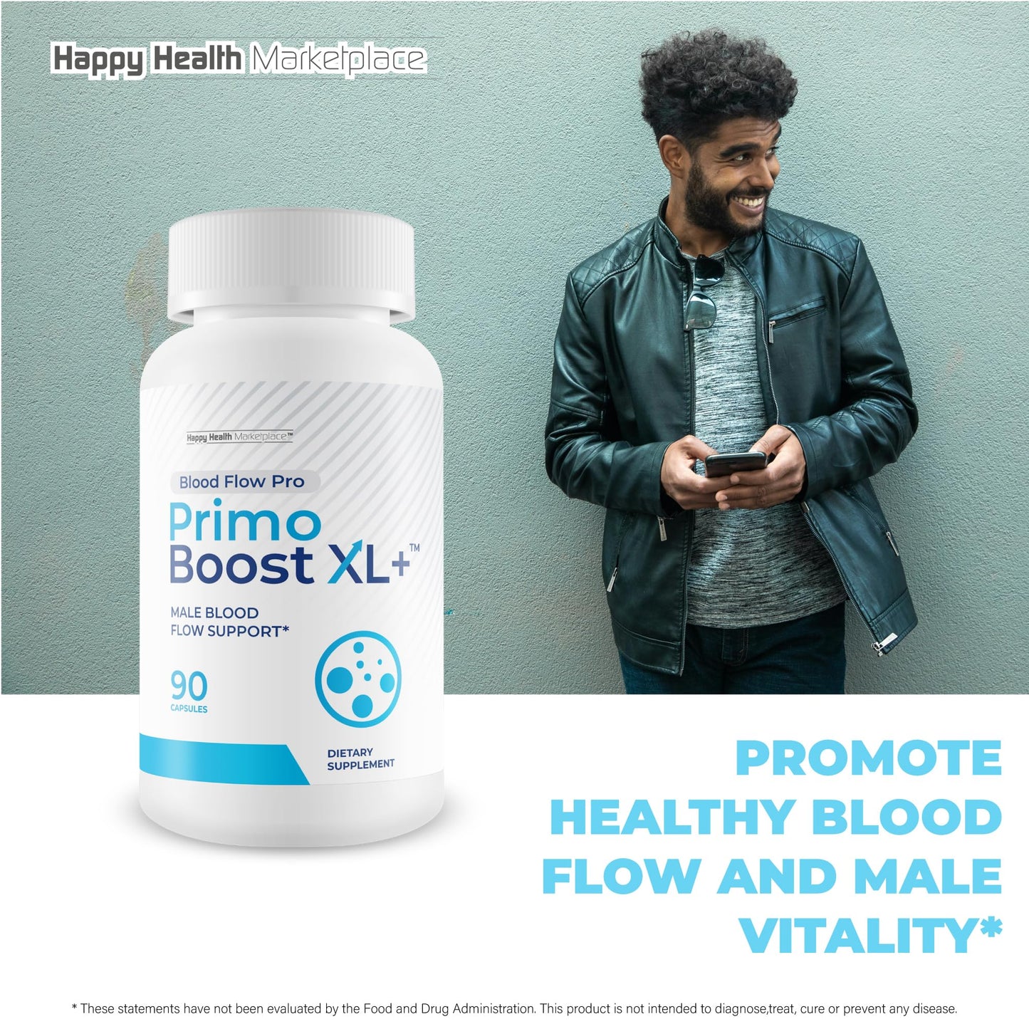 Happy Health Marketplace Blood Flow Primo Boost XL Plus Capsules 90 Count