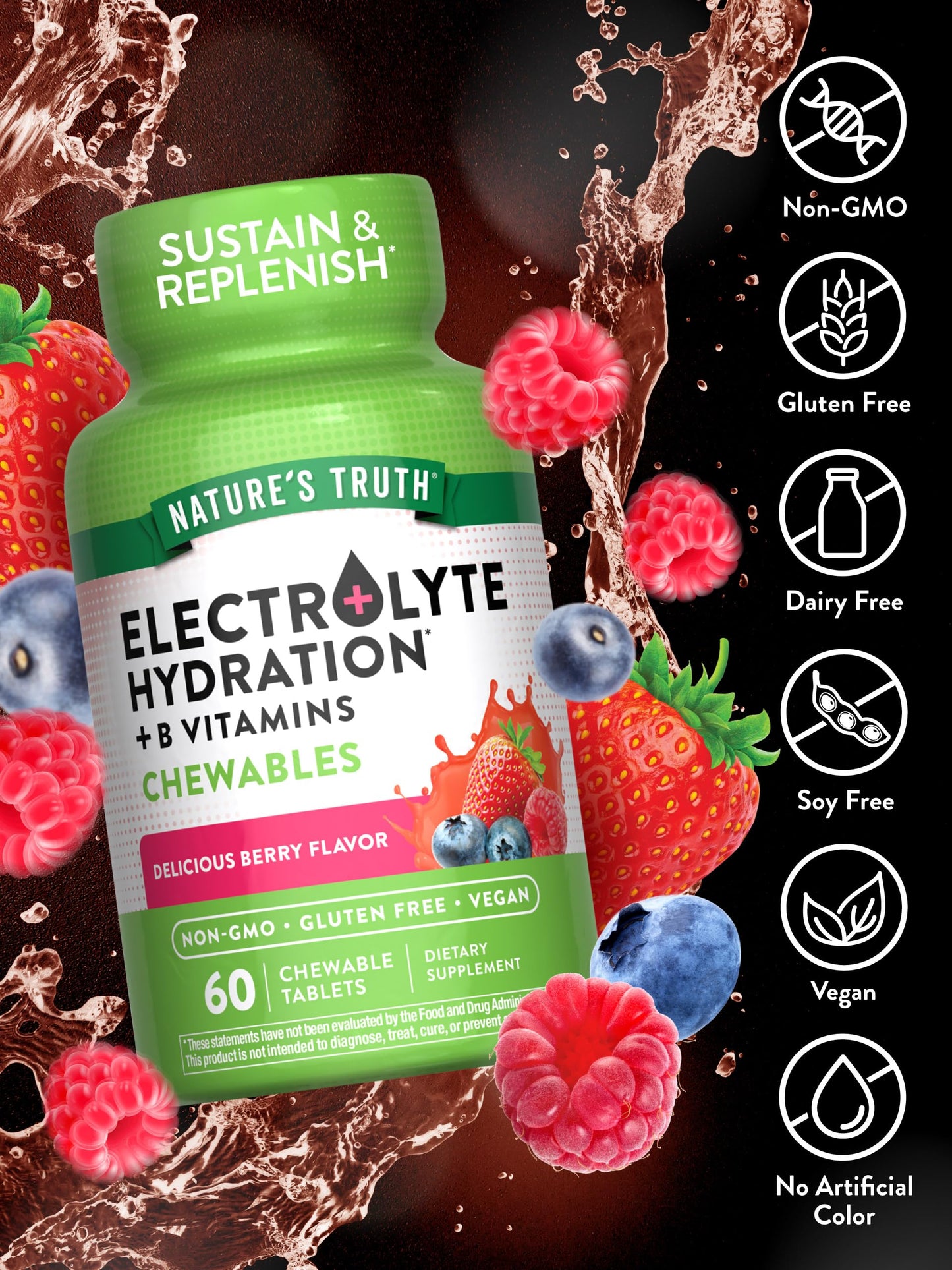 Nature's Truth Electrolyte Tablets (Tablet Chewable), 60 Count