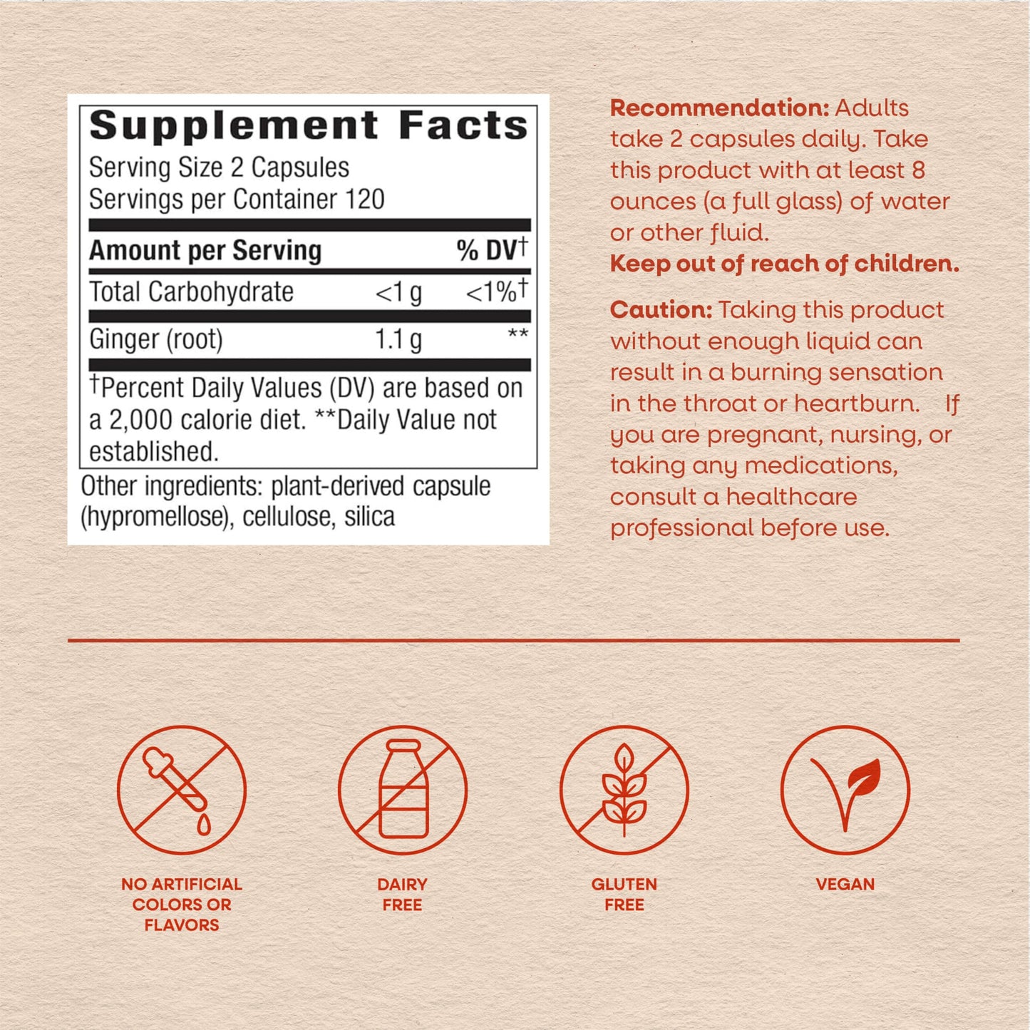 Nature's Way Ginger Root Capsules, 240 Count