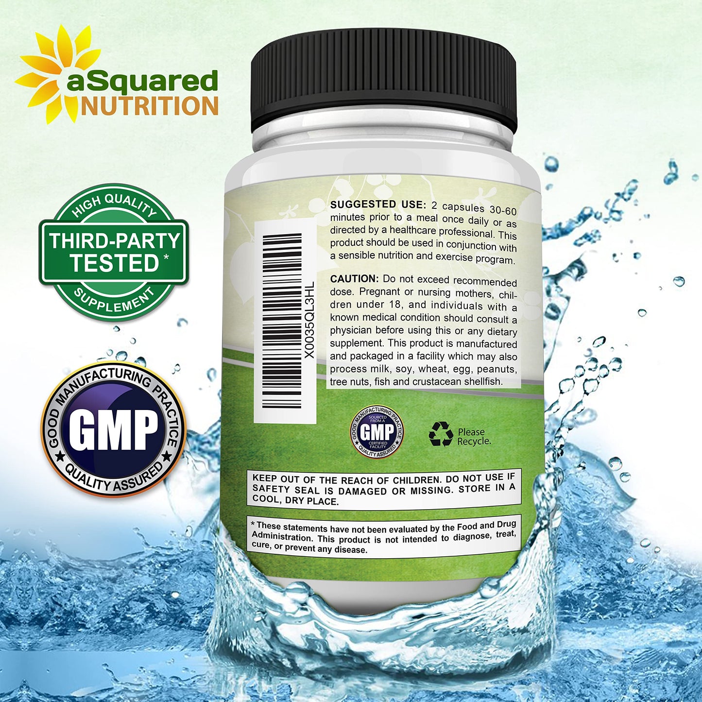 aSquared Nutrition Garcinia Cambogia 1600mg/Serving 180 Capsules