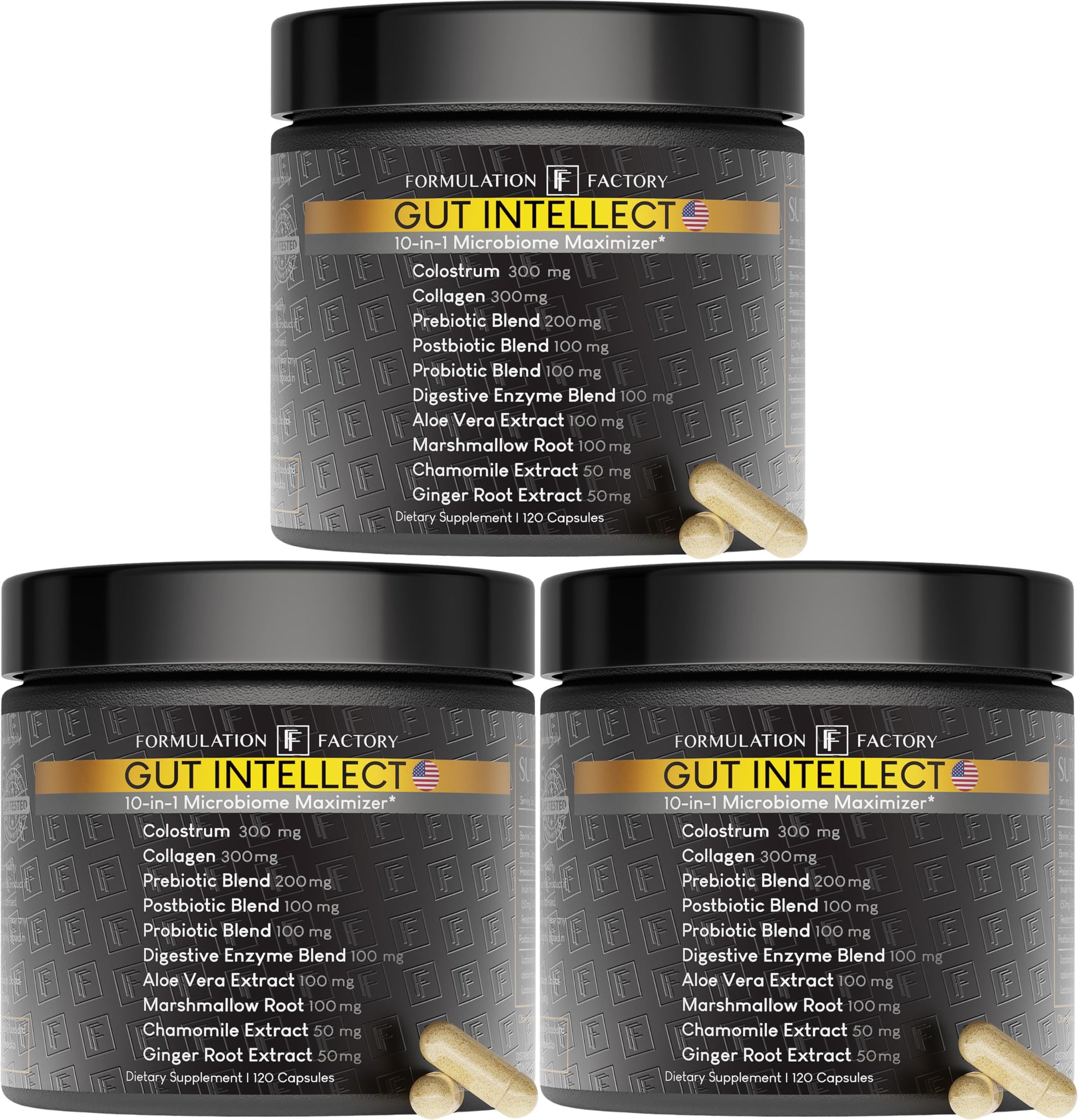 Formulation Factory Gut Intellect 10-in-1 Microbiome Supplement Capsule 360 Capsules